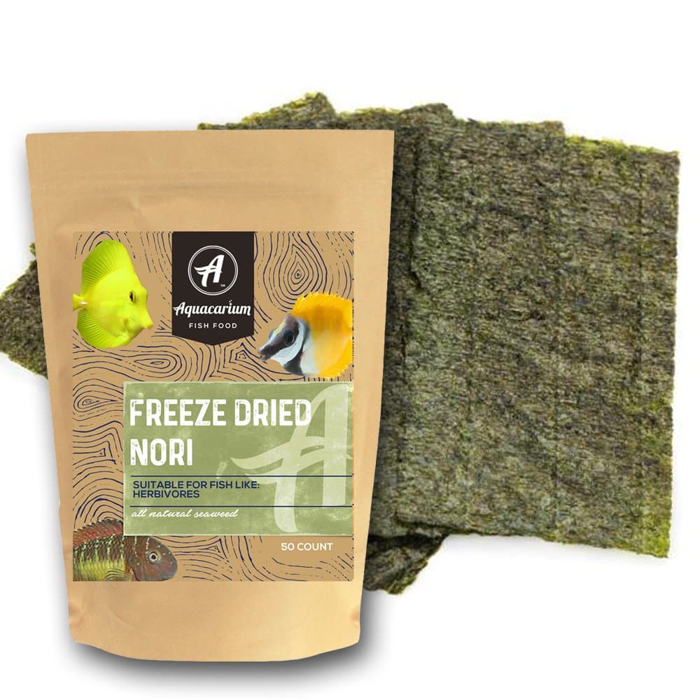 Nori Seaweed Sheets Dried Bulk Marine and Tropical Fish Food (100 Count)