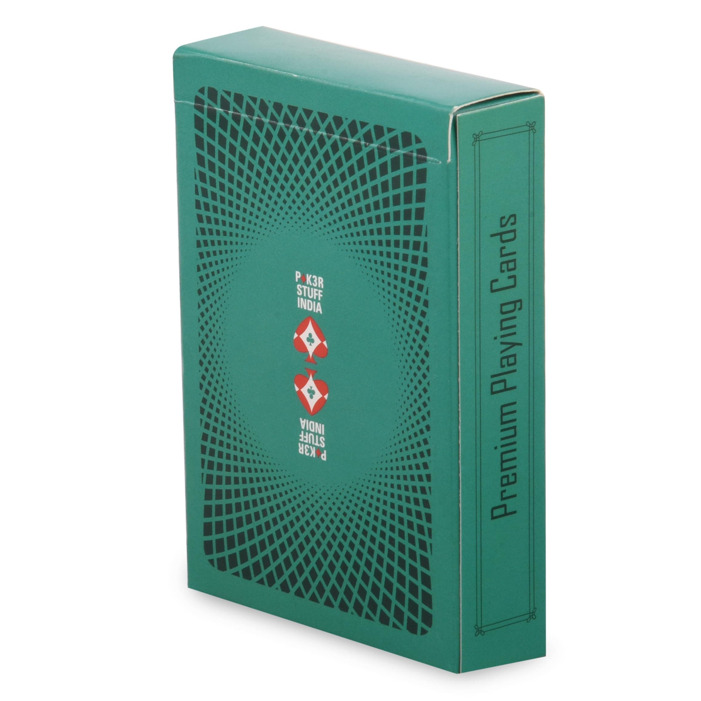 POK3R STUFF INDIAPSI Plastic Playing Cards for Casino Gaming - Matte Green