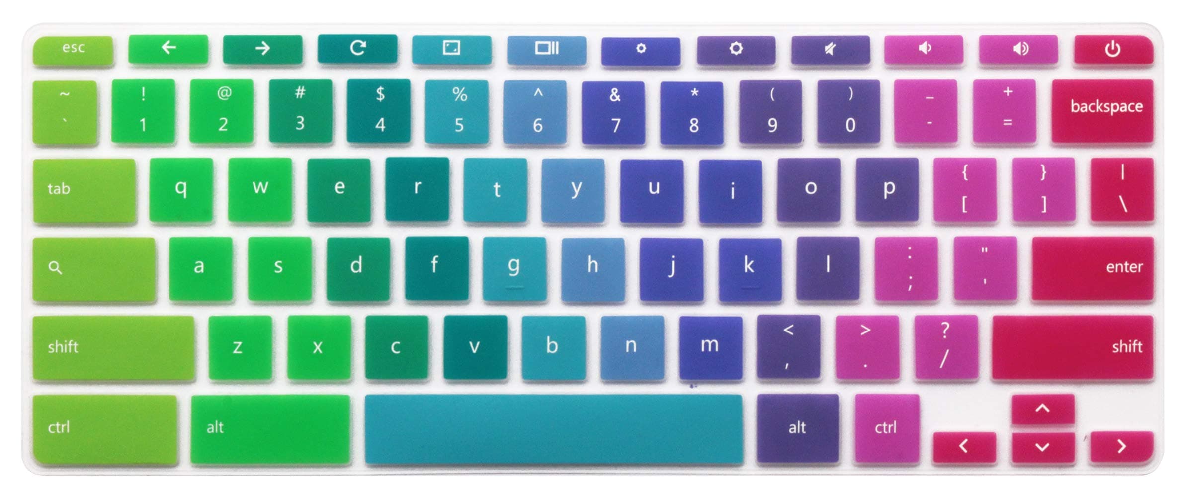 YYubao Keyboard Skin Compatible for 14" HP Chromebook 14-ca 14-ak G2 G3 G4 14-X Series & HP Chromebook x360 11.6", HP Chromebook 11 G2 G3 G4 11.6" (Not Compatible for HP Chromebook G5 EE) (Rainbow)