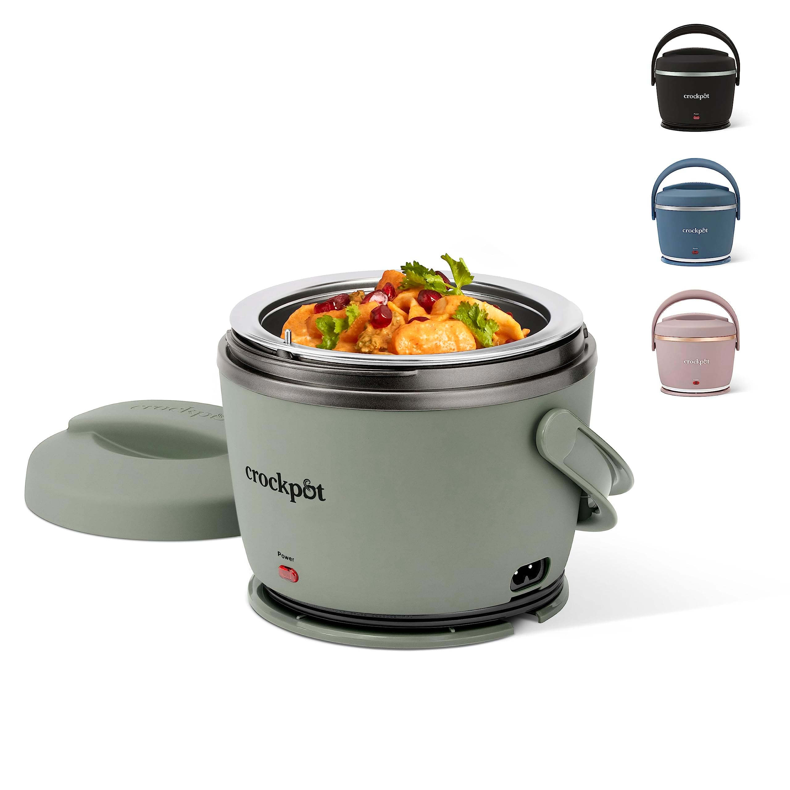 Crock-Pot Electric Lunch Box, Portable Food Warmer for On-the-Go, 20-Ounce, Moonshine Green