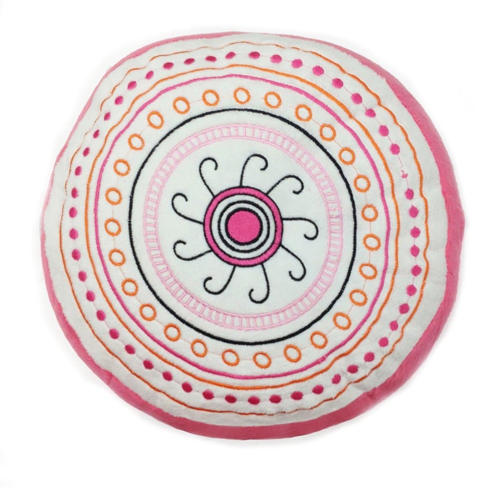 One Grace Place Sophia Lolita Decorative Pillow, White, Pink, Berry, Orange, Black