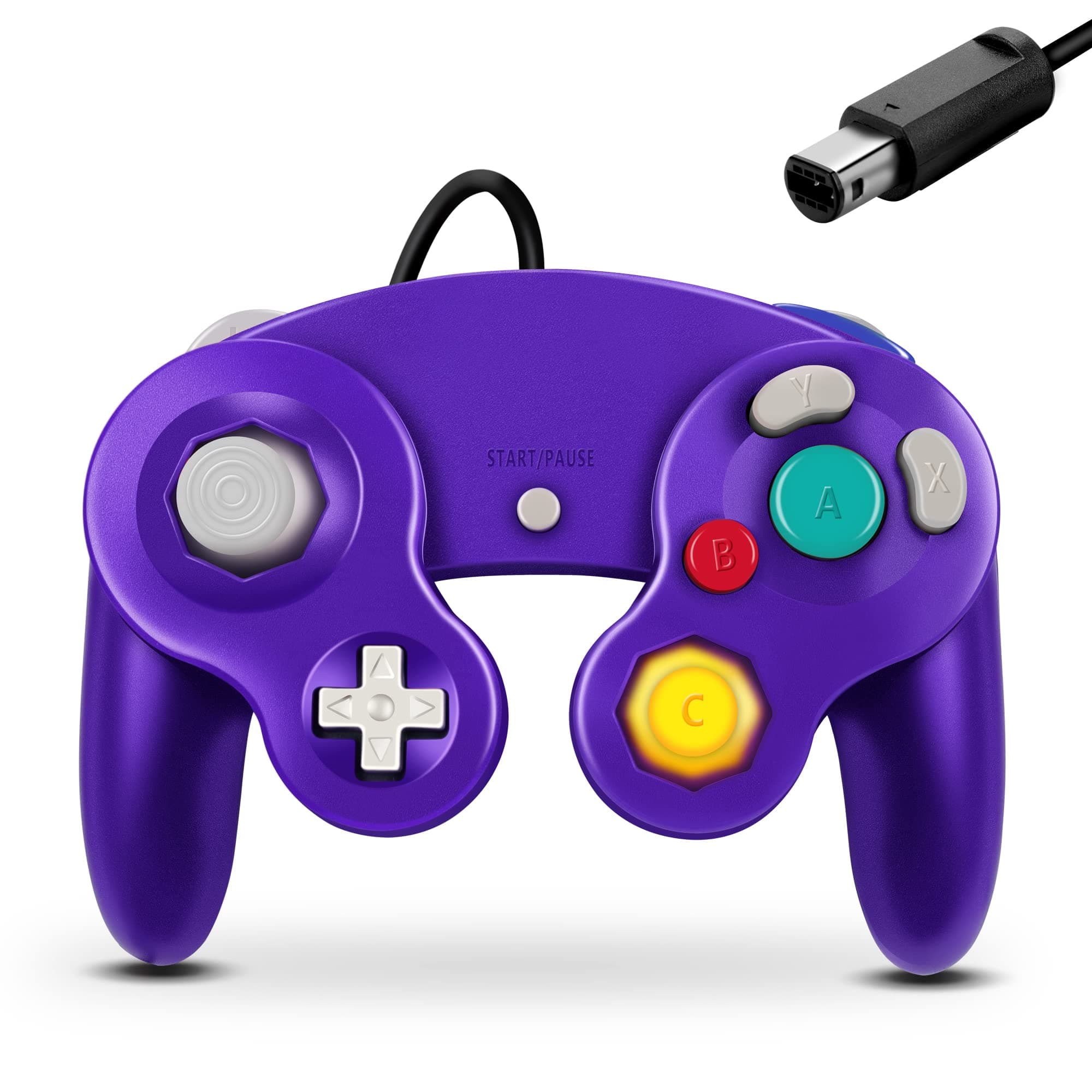 Gamecube Controller, Classic Wired Controller for Wii Nintendo Gamecube (Purple)