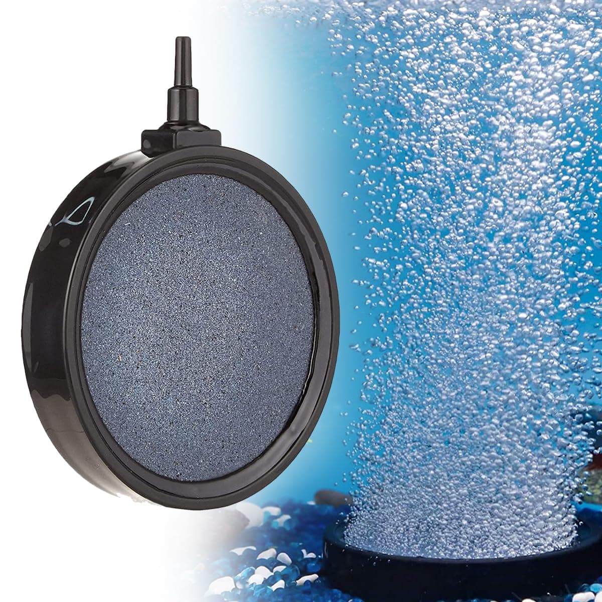 Aquarium Fish Tank Air Stone Disc Fish Tank Bubble Stone Disc Oxygen Deep Dissolving Diffuser Kit for Aquarium, Fish Tank and Hydroponics
