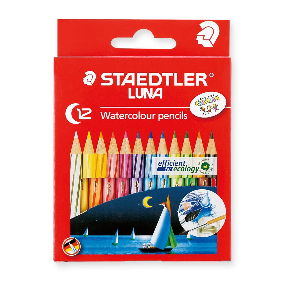 STAEDTLERWatercolor Pencils Luna 12 Color Set Short 1371001C12