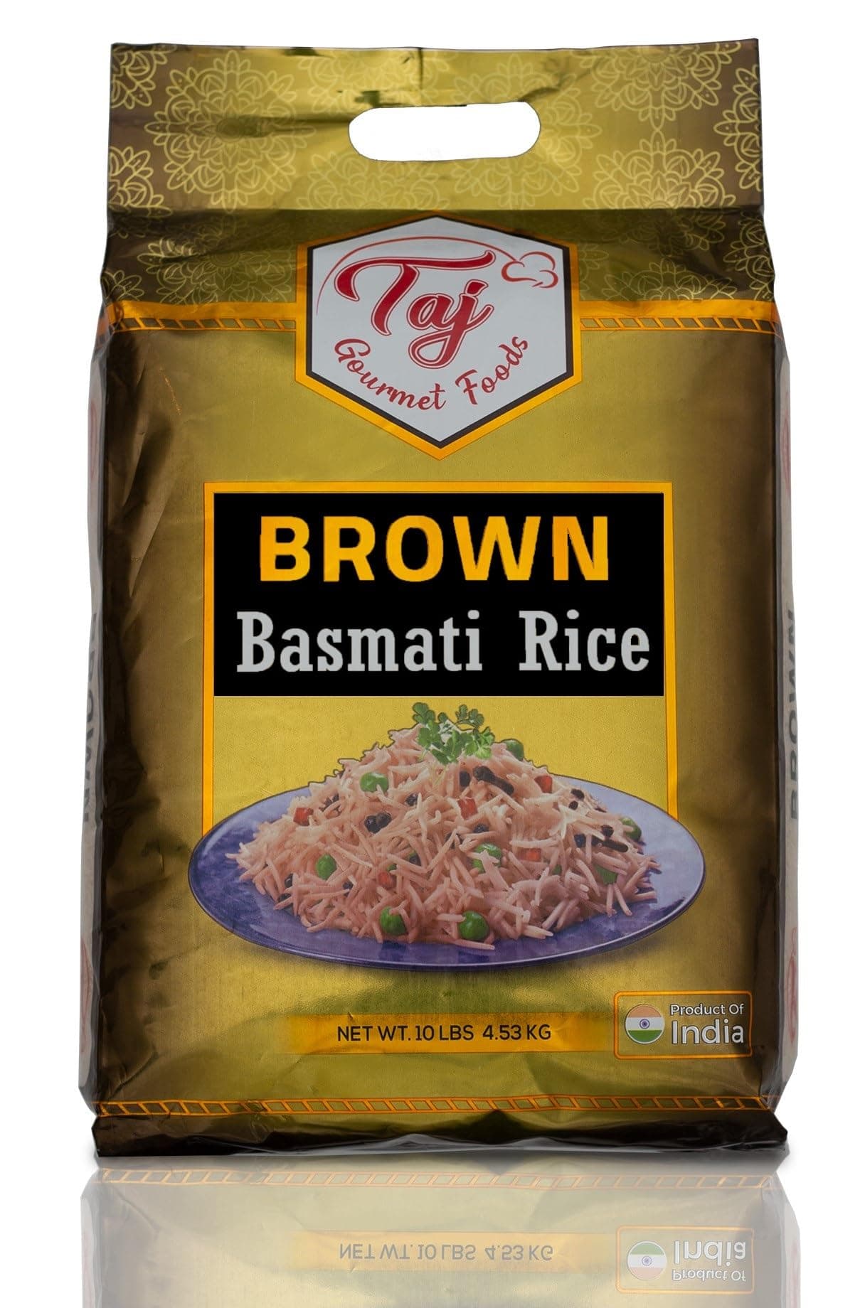 - TAJ Gourmet Brown Basmati Rice, Naturally Aged, 10-Pounds