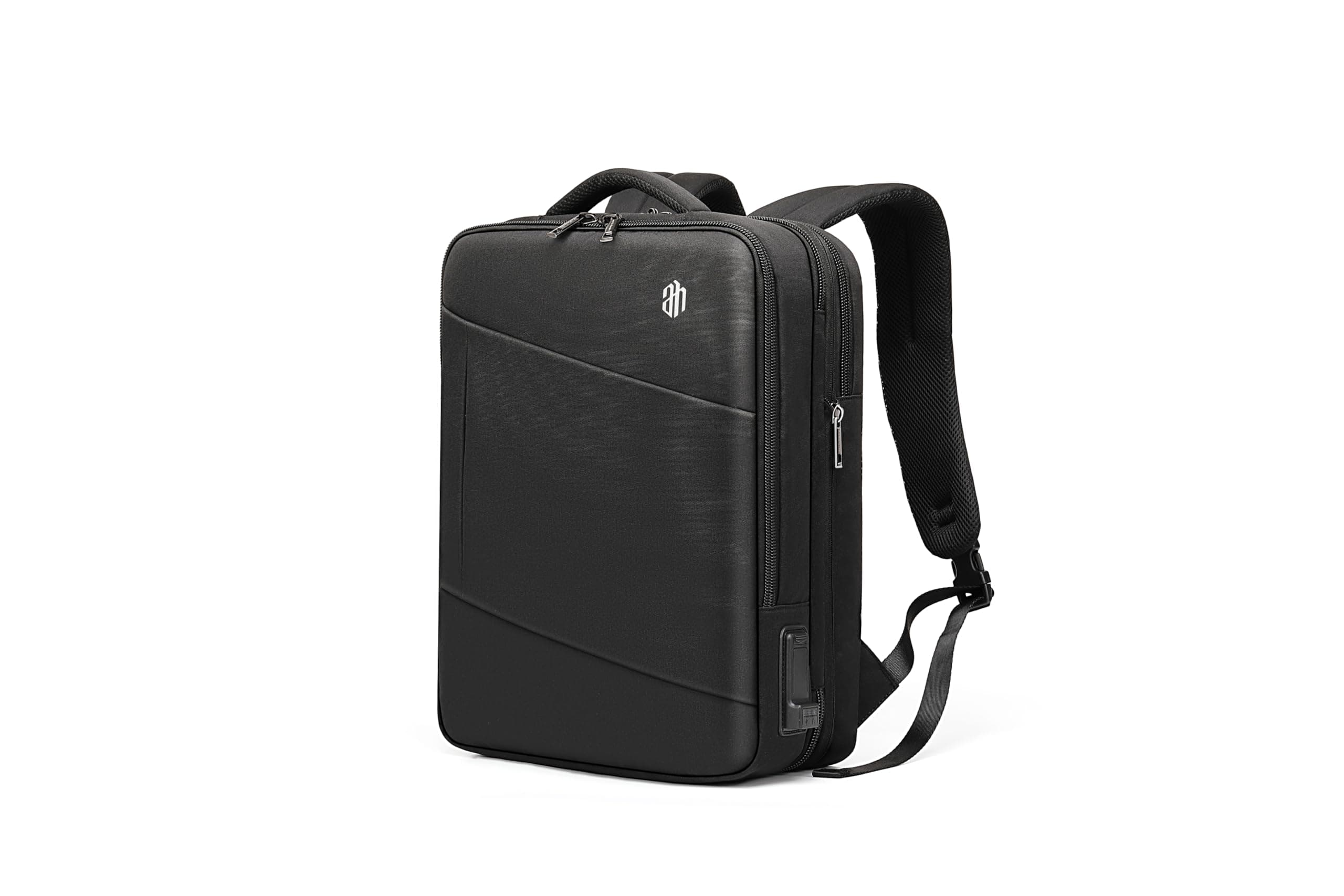 Professional Business Travel Backpack, Laptop Bag with USB Charging Port and Headphone Jack for Men Women, Anti Theft Waterproof College School Bookbag Computer Backpacks Fits 15.6 Inch Notebook