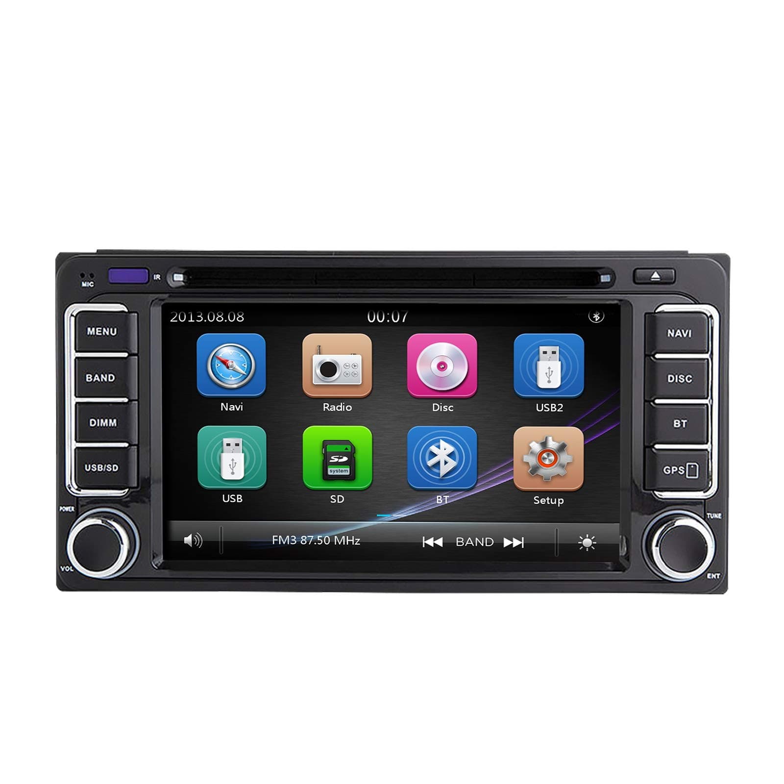Car Radio for Toyota Land Cruiser 100 200 Prado 120 150 Rush Corolla Hiace Yaris Hilux Stereo GPS Navigation Car Media Player Double Din Head Unit Support WiFi Bluetooth SWC