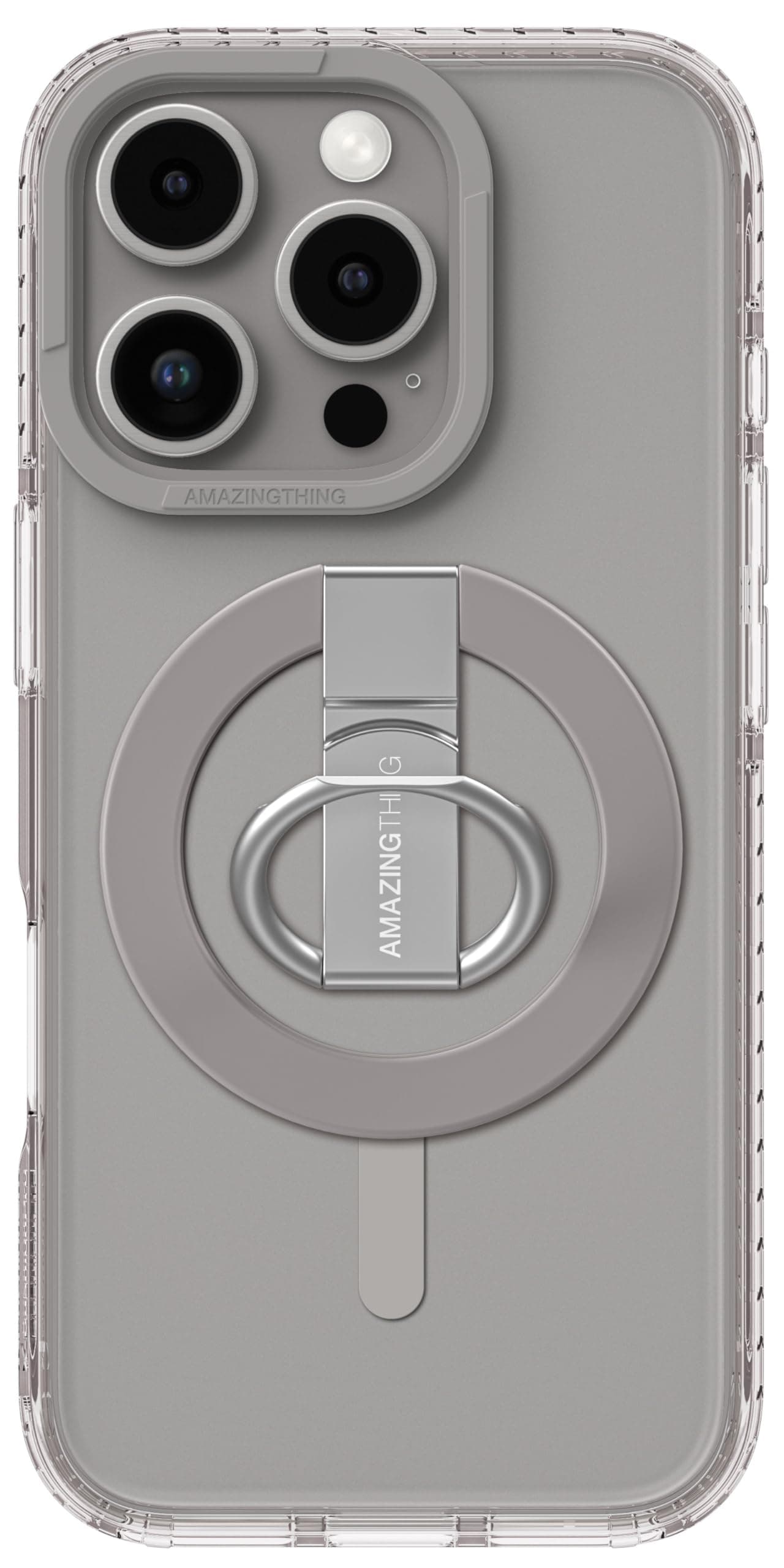 at AMAZINGthing Amazing Thing Titan PRO Mag Grip Ring Set for iPhone 16 Pro MAX Holder/Stand/case cover compatible with MagSafe - Grey