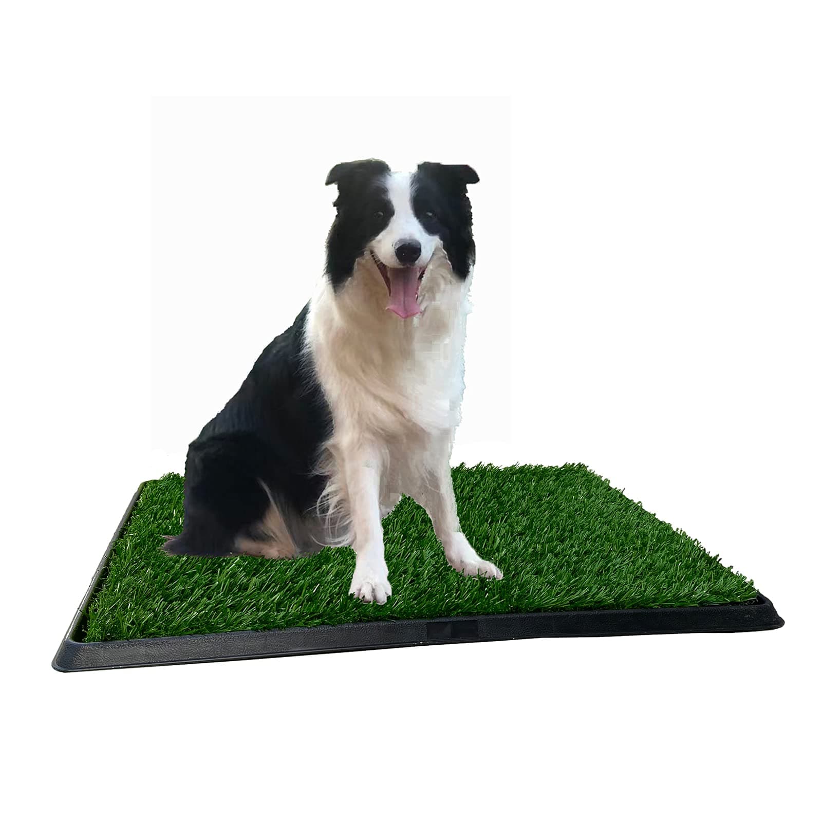 Dog Pee Pads Artificial Grass Turf,Portable Pet Potty Trainer,Self Cleaning Litter Box Indoor Dog House,Dogs Potty Grass Training Mat (20"x30")