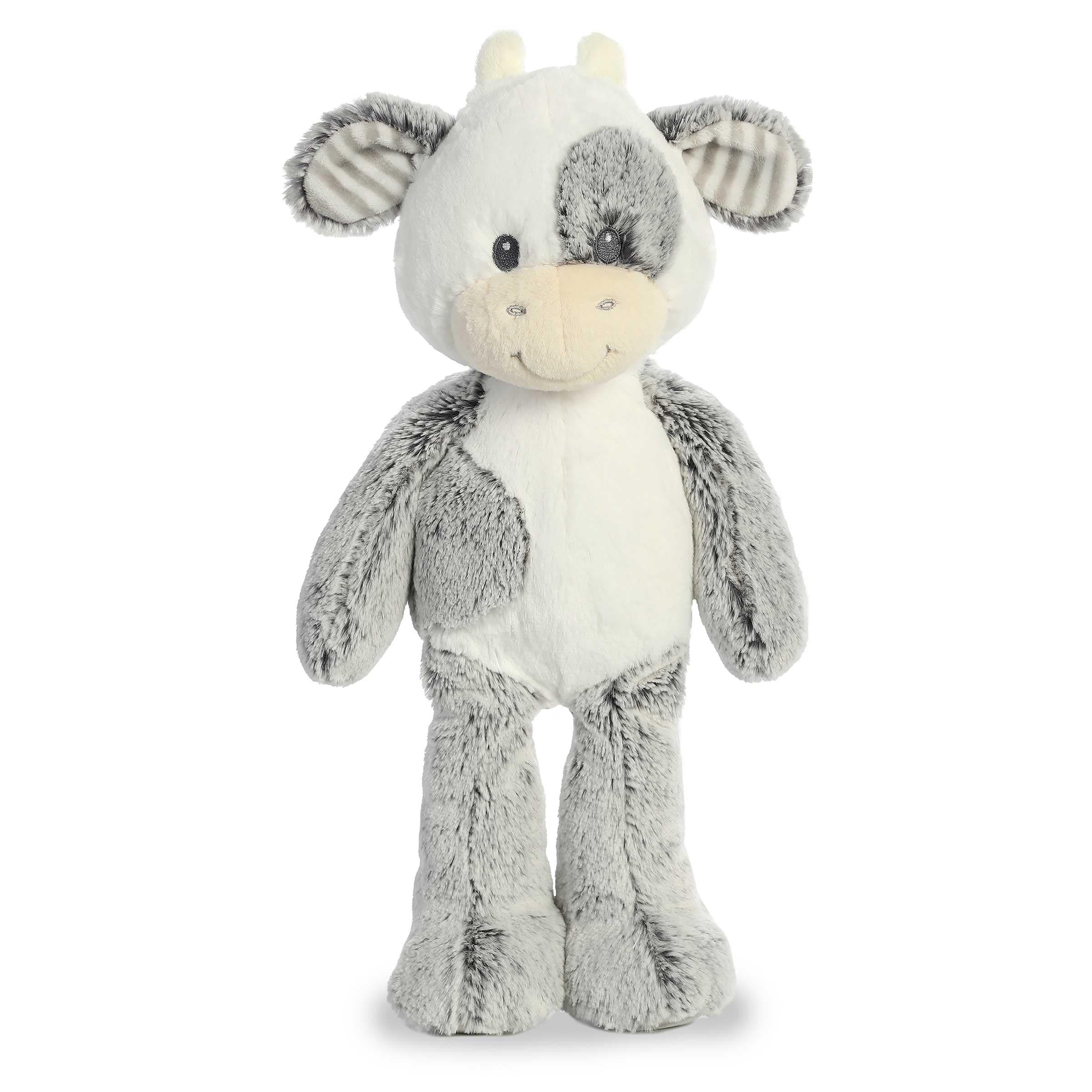 ebba™ Adorable Cuddlers™ Coby Cow™ Baby Stuffed Animal - Security and Sleep Aid - Comforting Companion - Gray 14 Inches