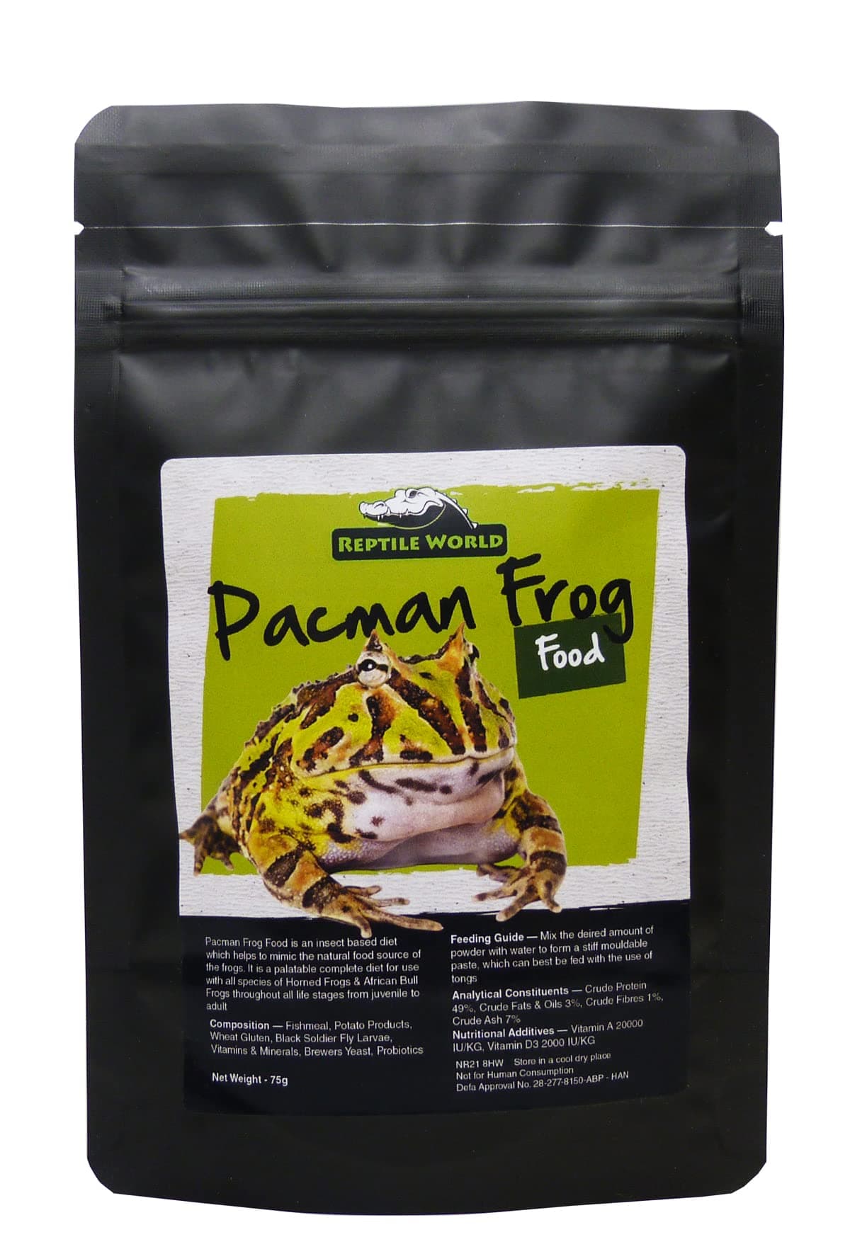 Reptile World Pacman Frog Food 75g Pouch
