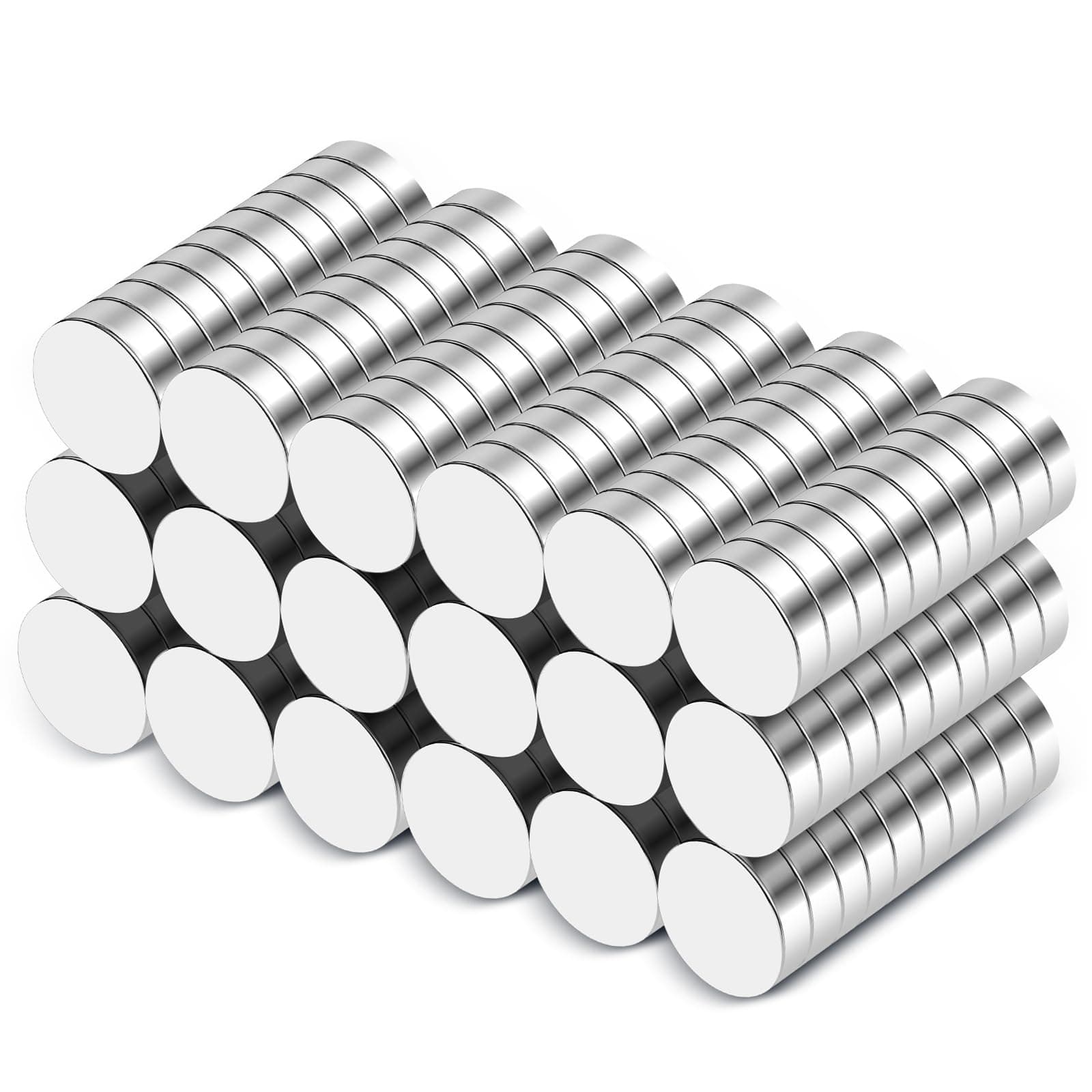 Small Magnets, 180 Pack Refrigerator Magnets 6x2mm Rare Earth Magnets Neodymium Magnets for Crafts, Whiteboard, Kitchen Cabinet