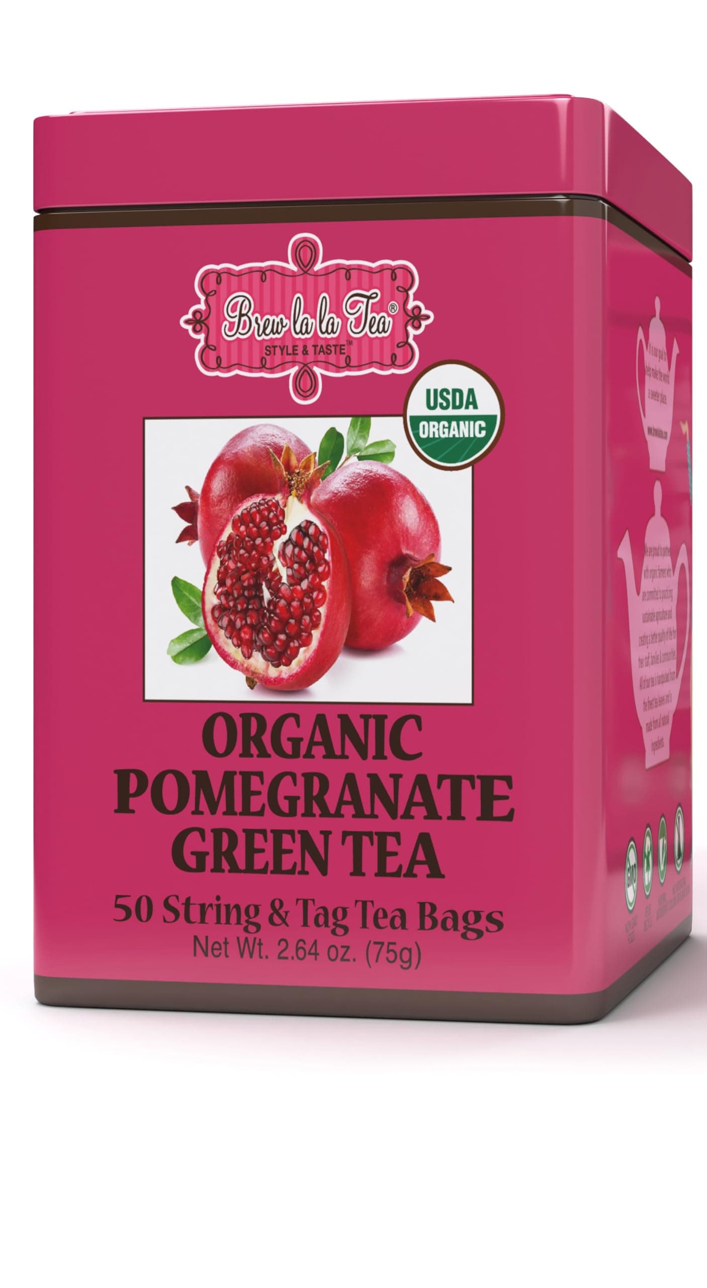 Brew La La - Organic Green Tea Pomegranate - 1 tea bag