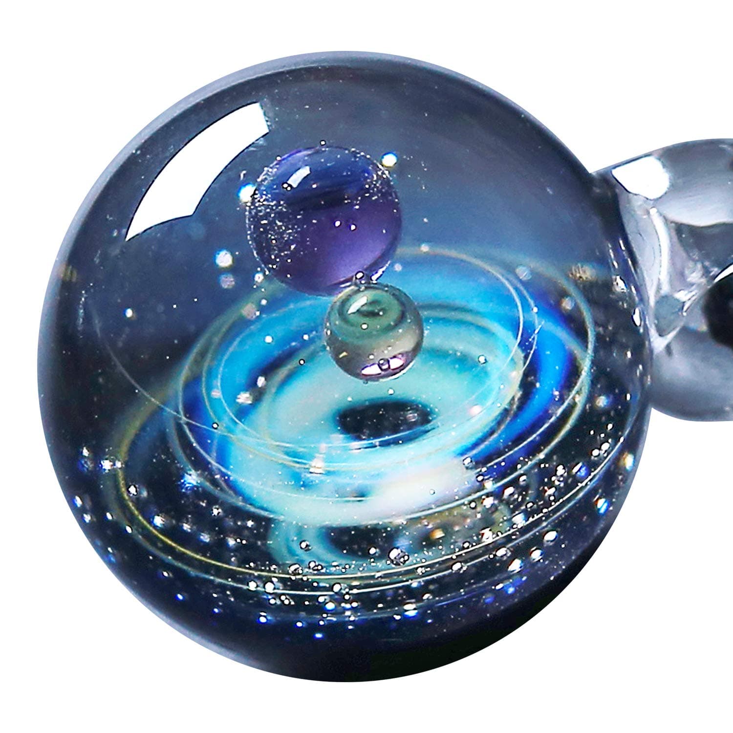 PavaruniOriginal Galaxy Pendant Necklace, Universe Glass, Space Cosmos Design,Birthday Art Japan Handmade Craftsman
