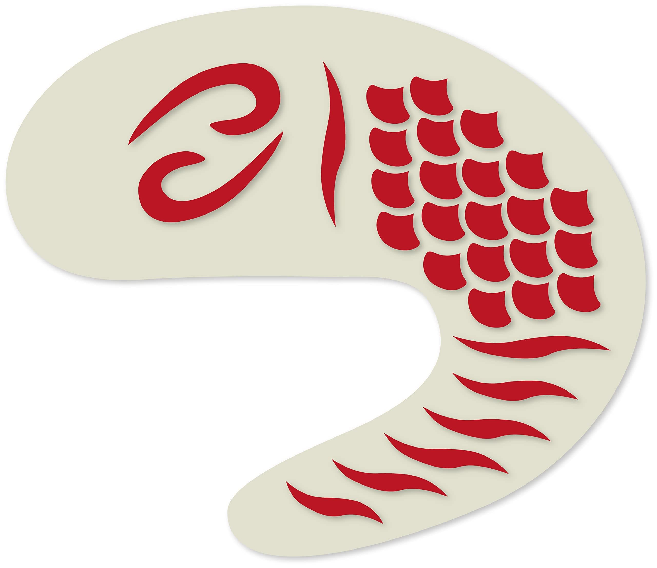 Mermaid Scales Eye Face Painting Stencil 9cm x 8cm Washable and Reusable