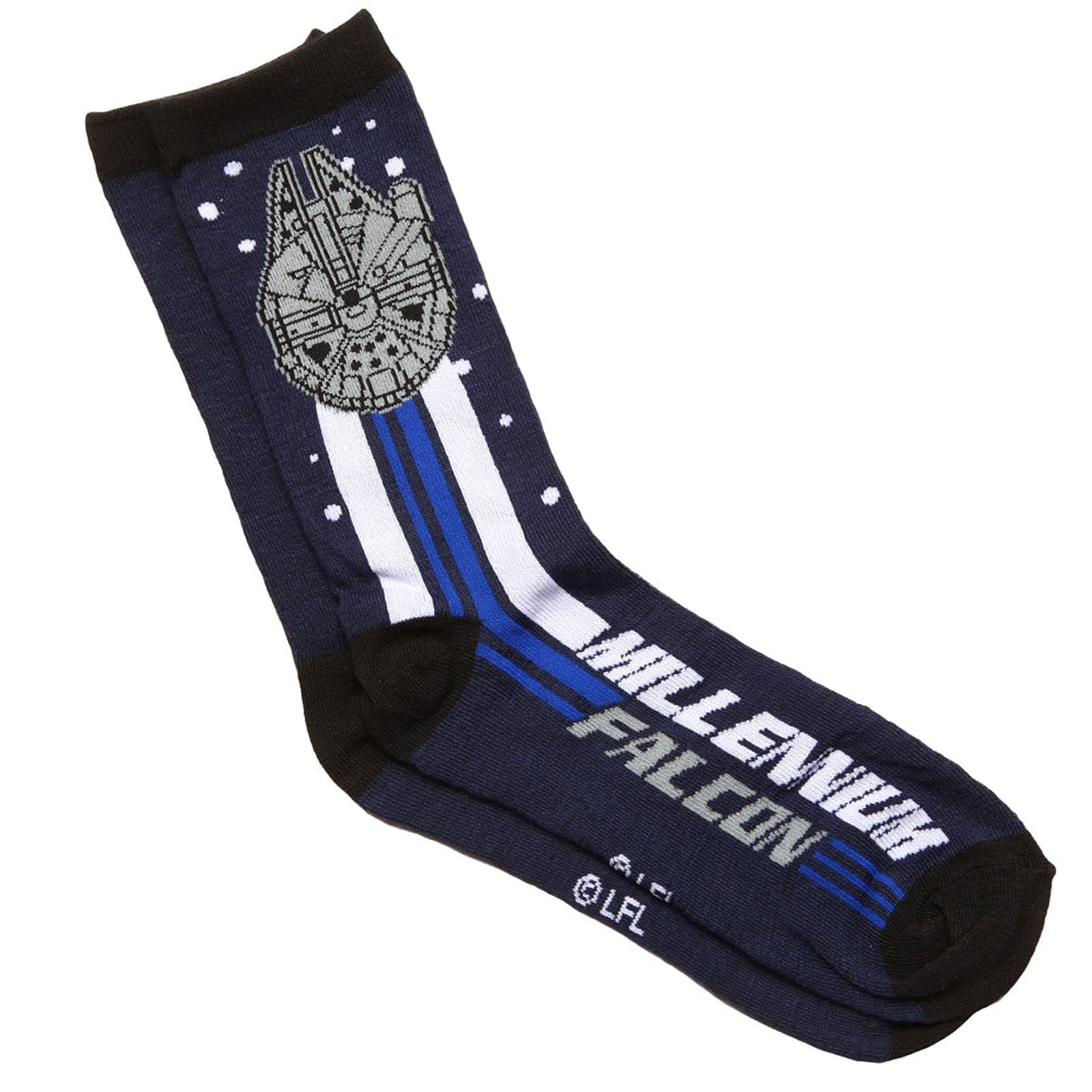 Hypnotic HatsStar Wars Millennium Falcon Flight Mens Adult Crew Socks (Size 6-12, One Pair)