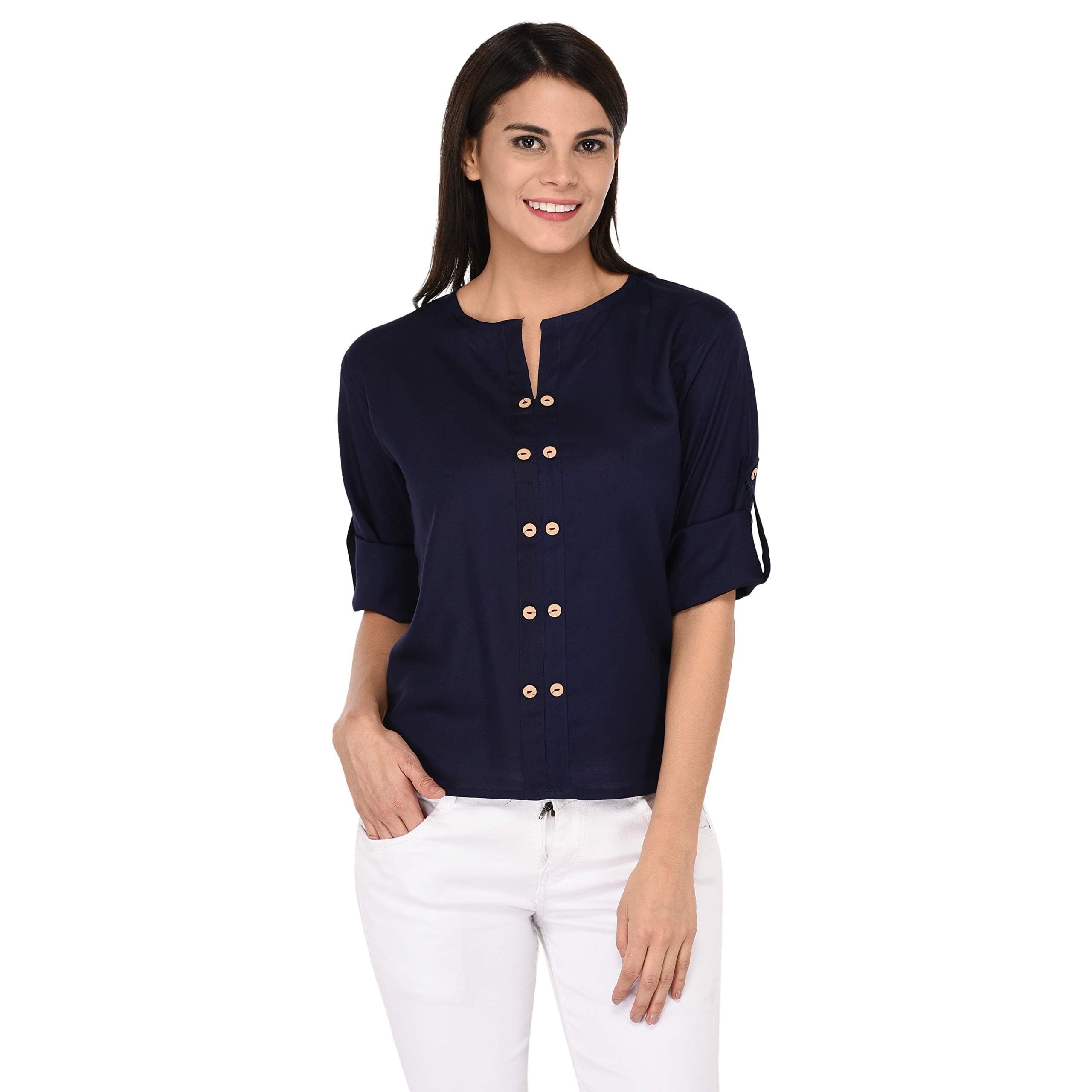 Nakoda Creation Women's Plain Slim fit Shirt