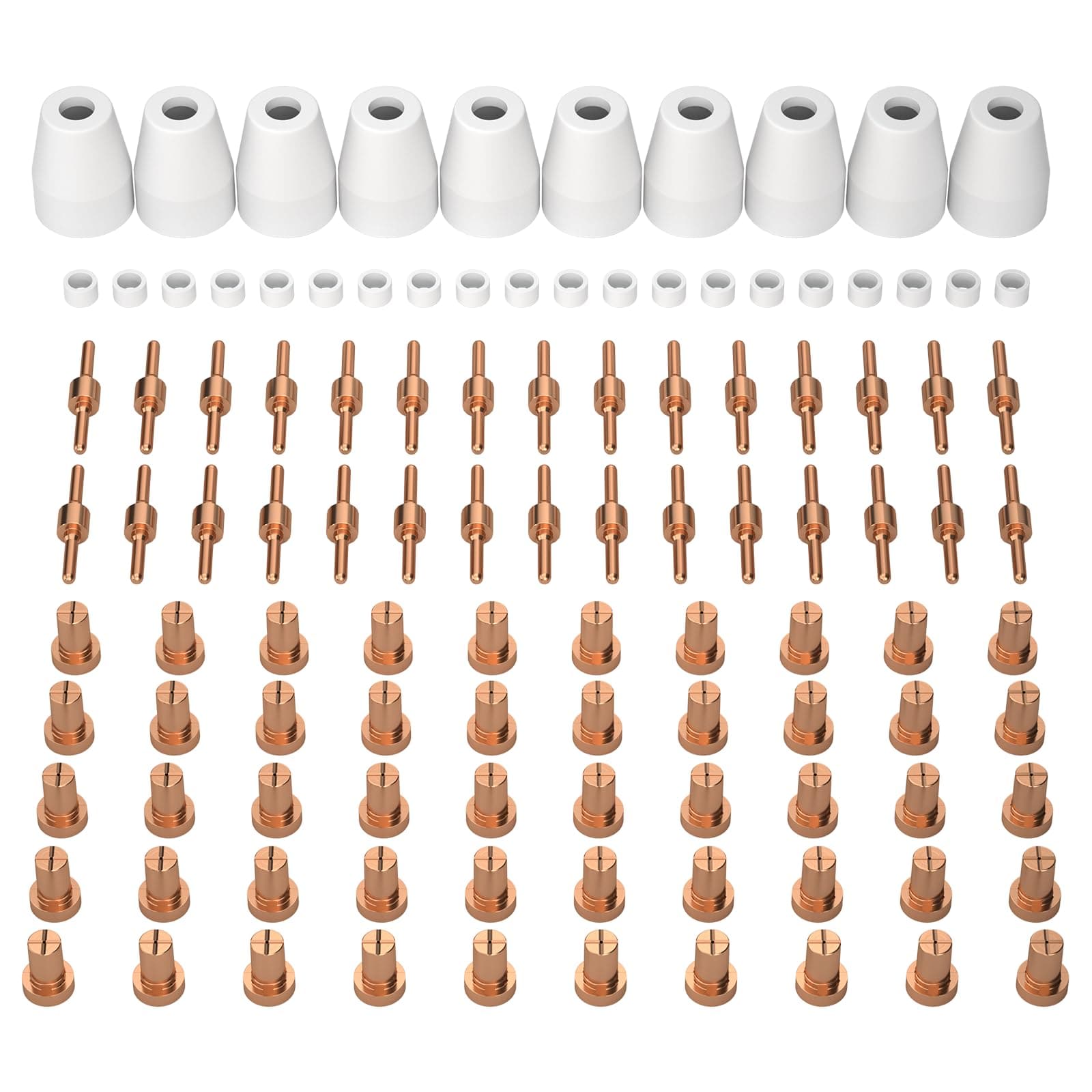 110PCS PT31 Plasma Cutting Consumables Fit CUT-45 CUT-50 CT-312 MIG205 MP with Plasma Cutter Torch PT-31 JG-40 LG-40