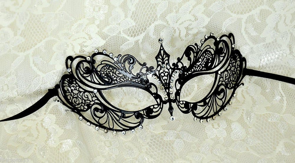 Women's Laser Cut Metal Venetian Pretty Masquerade Mask
