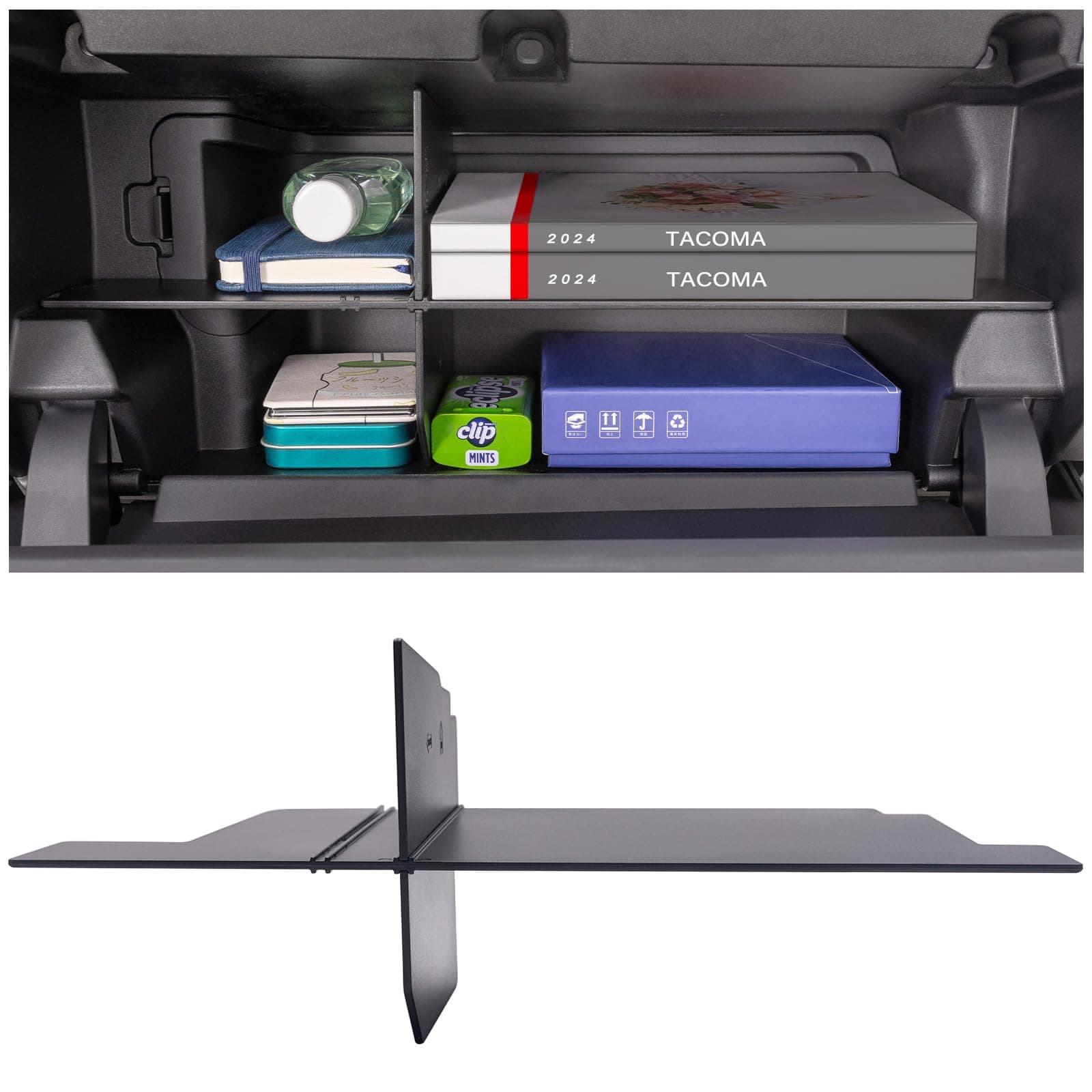 JKCOVER Glove Box Organizer Compatible with 2024 2025 2026 Toyota Tacoma(4th Gen Tacoma) Glove Box Compartment Insert Storage Divider Accessories (Patent Design