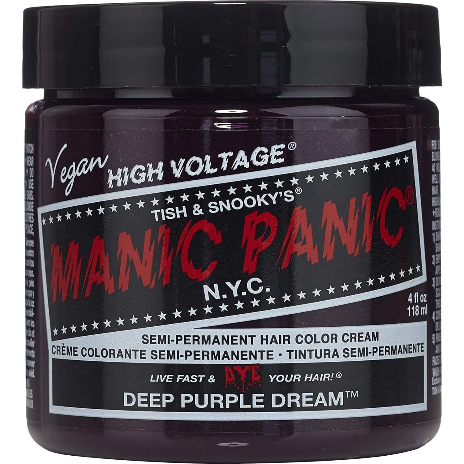 Classic Semi-Permanent Hair Dye 118ml (Deep Purple Dream) by Manic Panic