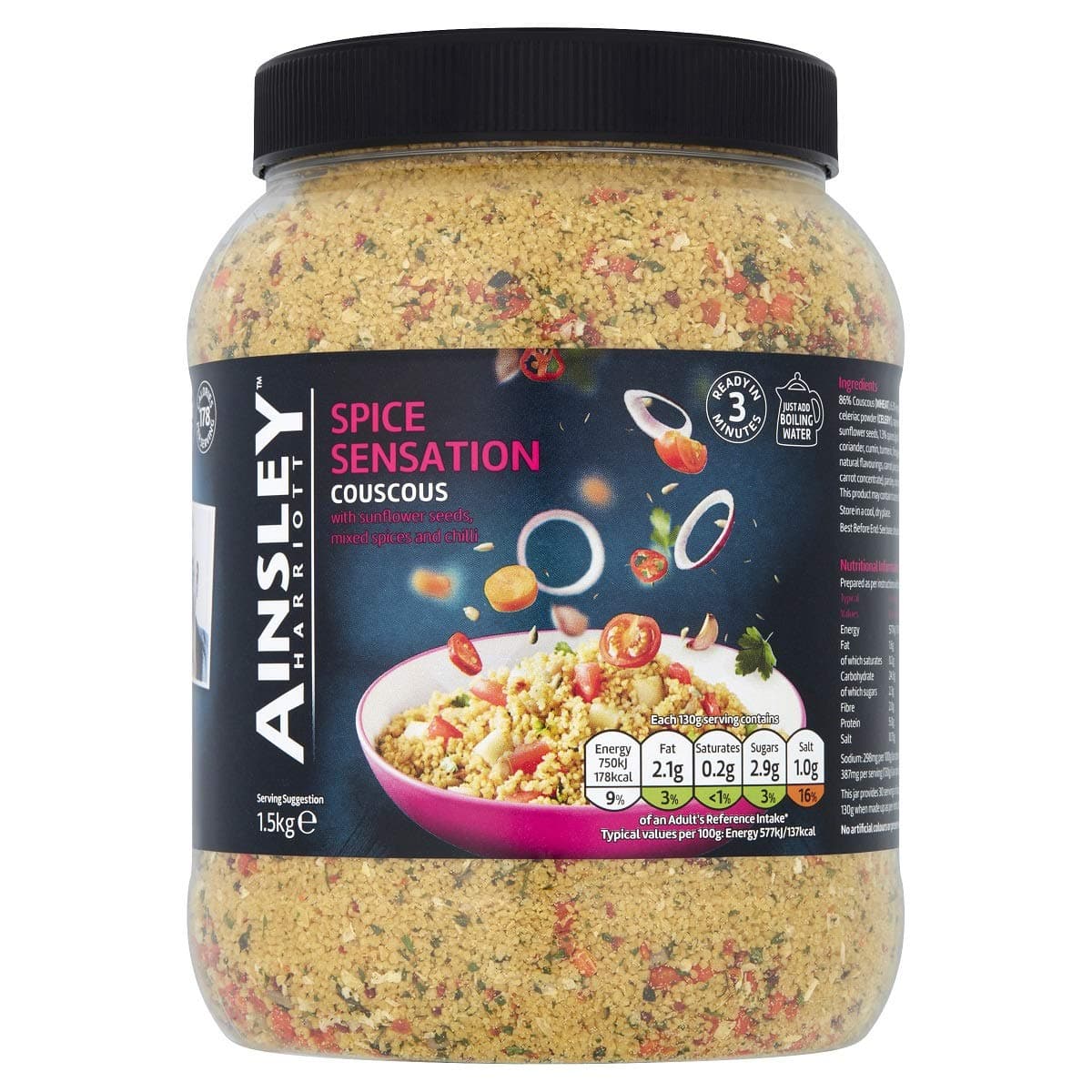 Ainsley Harriott Sprice Sensation Cous Cous Tub, 1.5 Kg