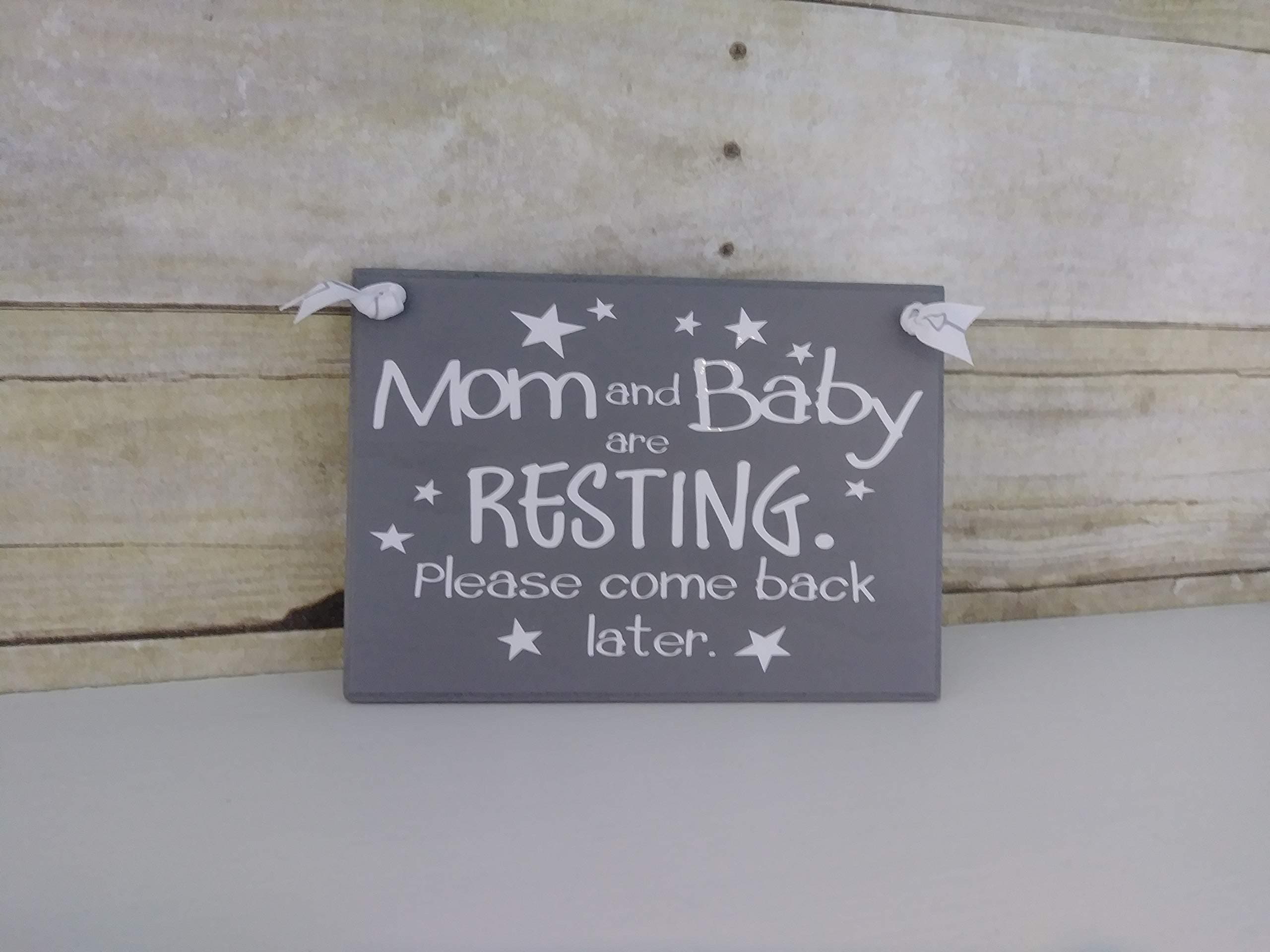 Gender Neutral Baby Gift - Baby Boy or Girl Gift - Mom and Baby are Resting Please Come Back Later Sign