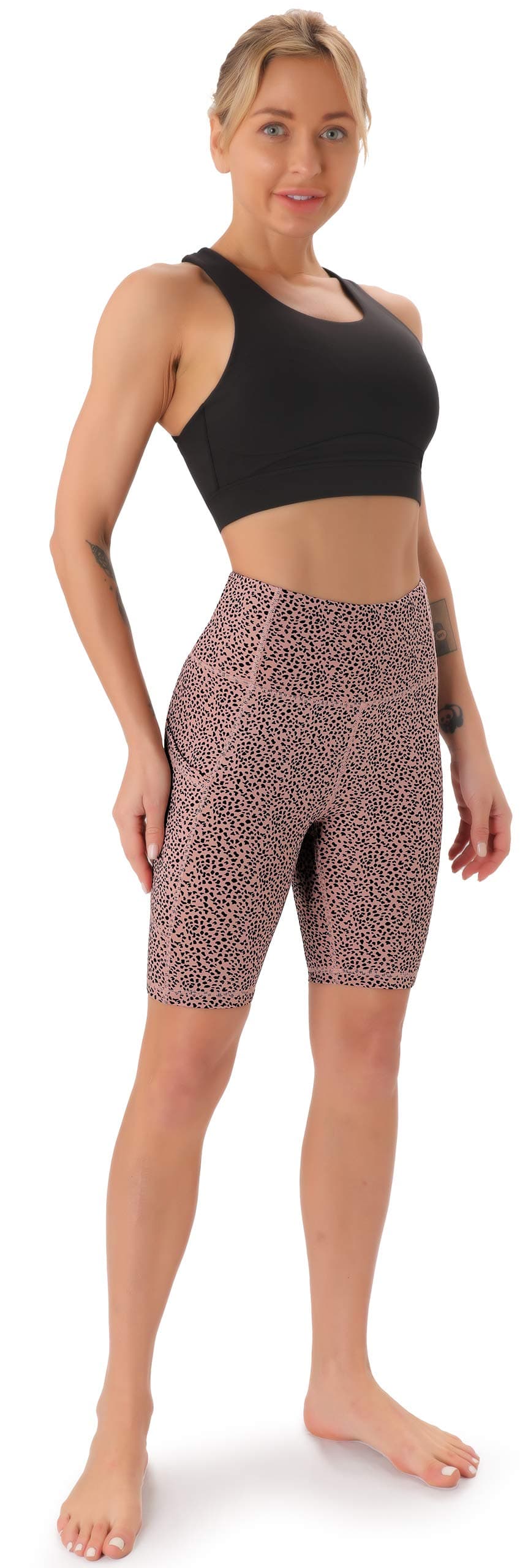 AFITNE Yoga Pants for Women High Waist Tummy Control Athletic Workout Leggings with Pockets Gym Black - XS