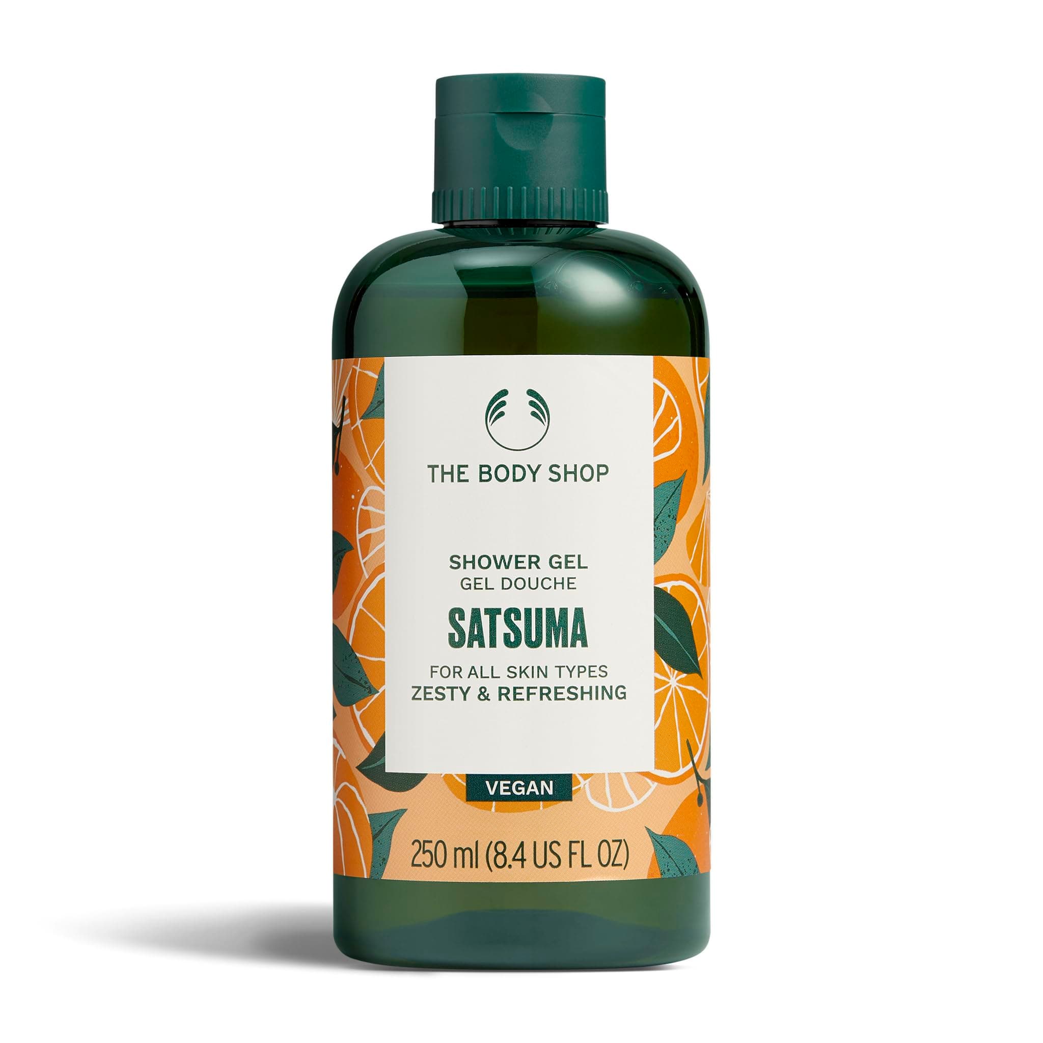 Satsuma Shower Gel | Refreshes & Cleanses with Satsuma Extract & Aloe Vera | Zesty Citrus Fragrance | For All Skin Types | Vegetarian Formula | For Men & Women | 250ml