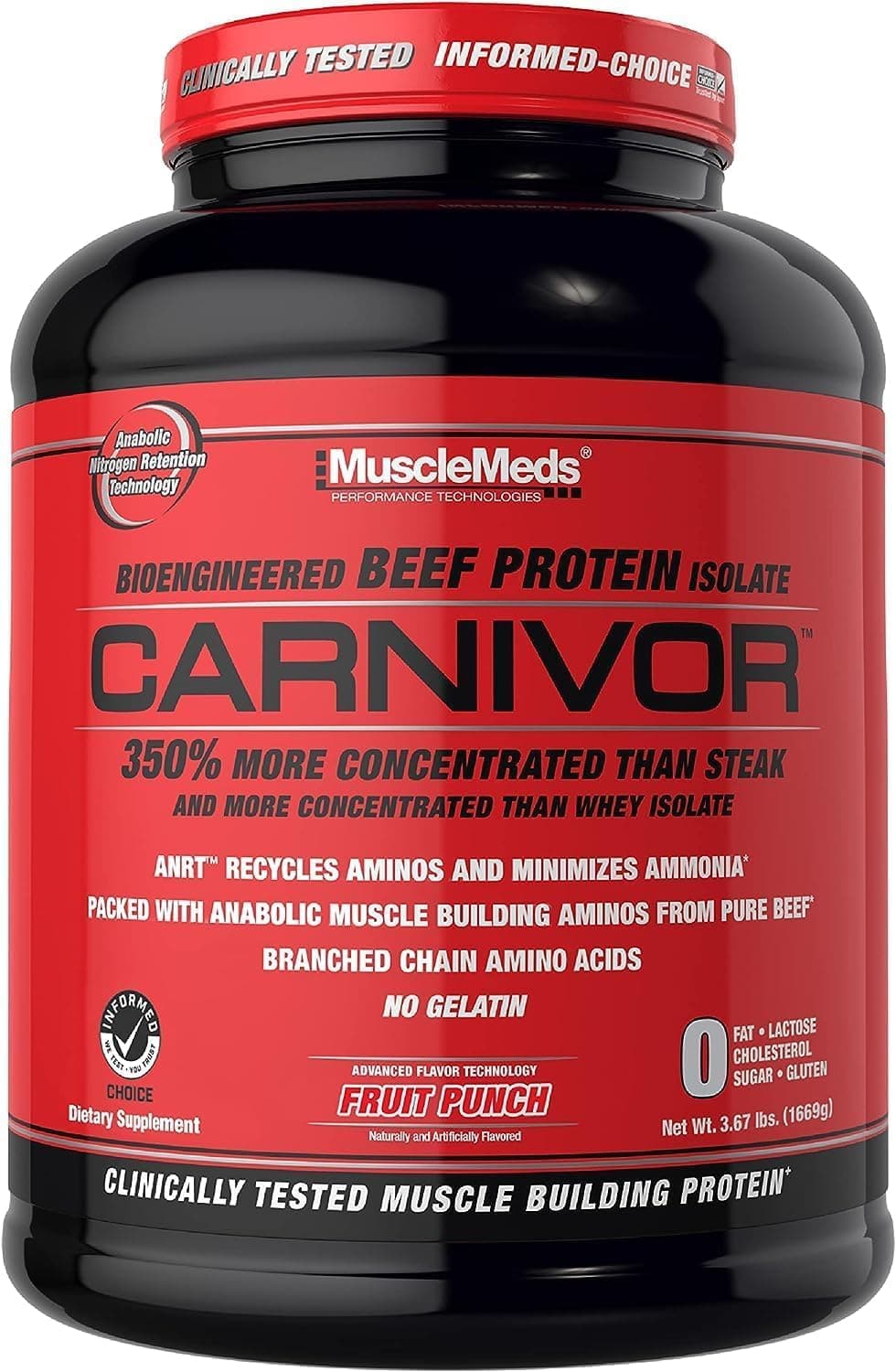 Muscle Meds Carnivor Fruit Punch 4 Lbs (1816 G) - HALAL