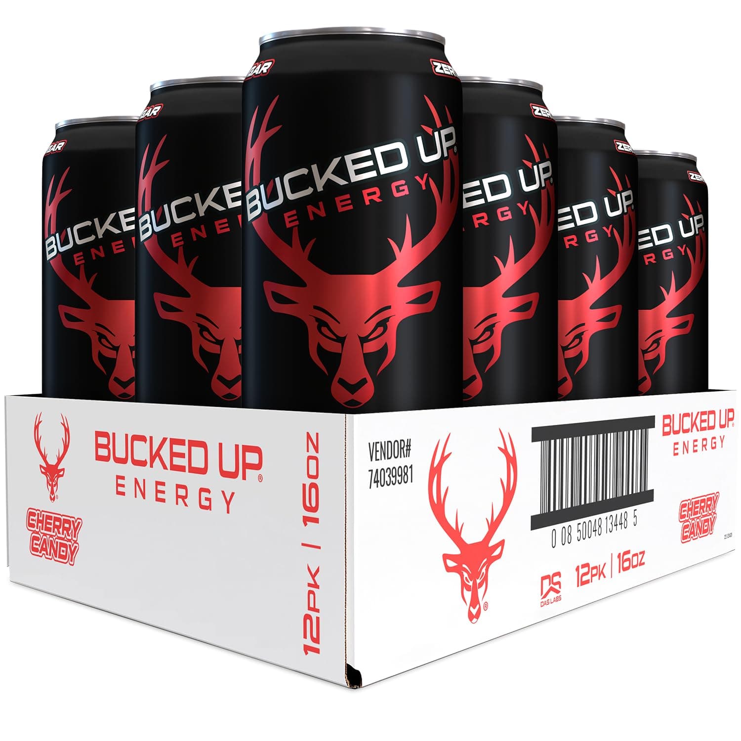 Bucked Up Energy Drink 300mg (Cherry Hard Candy) (12 CT)