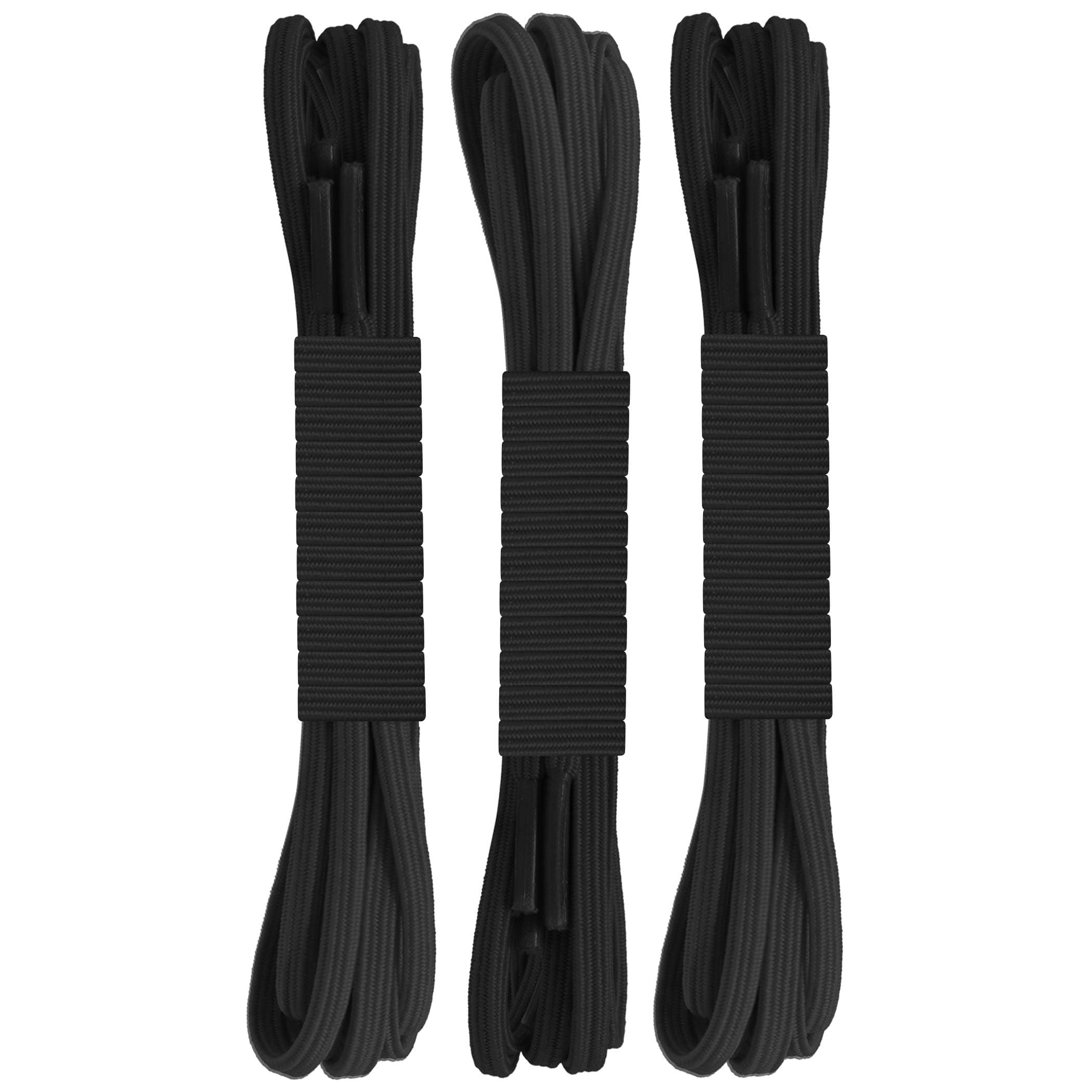 FOOTMATTERS No Tie Flat Stretch Shoe Laces - 3 pairs