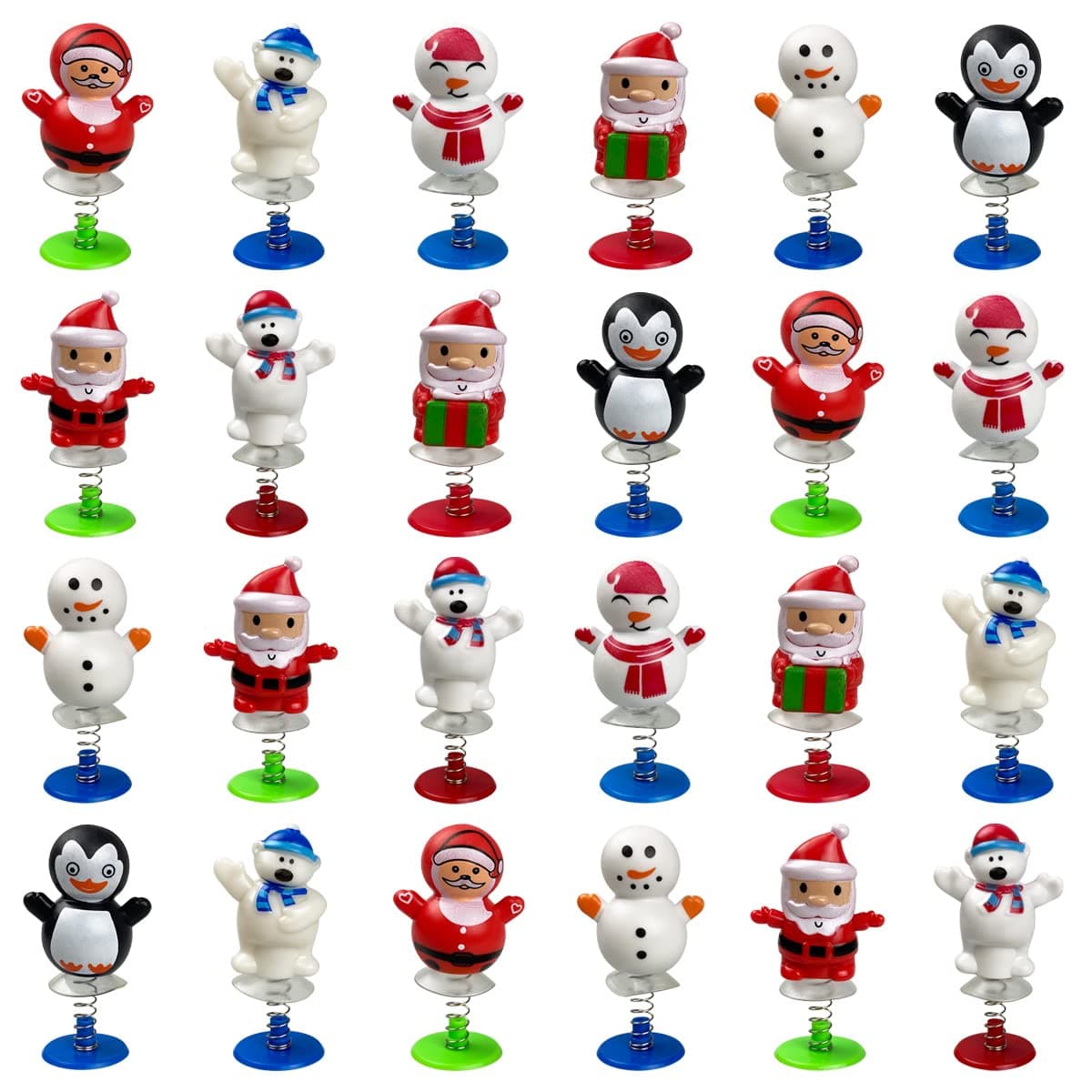 24 PCS Christmas Jumping Popper Toys for Kids Boys Girls Christmas Stocking Stuffers Party Favors Gifts Games