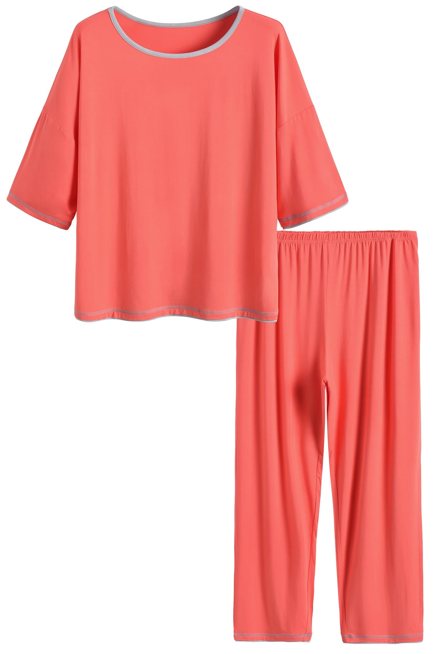 LatuzaWomen's 3/4 Sleeve Scoop Neck Pajama Set
