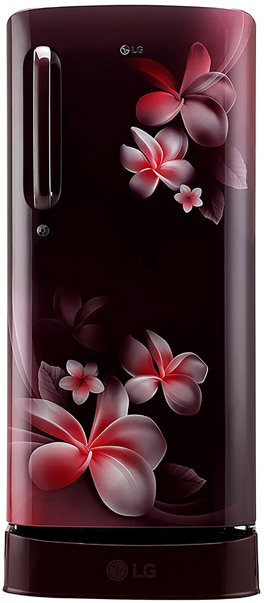 LG 190 L 3 Star Direct Cool Single Door Refrigerator Appliance(GL-D201ASPX.ASPZEBN, Scarlet Plumeria, Base Stand with Drawer, Smart Inverter Compressor)