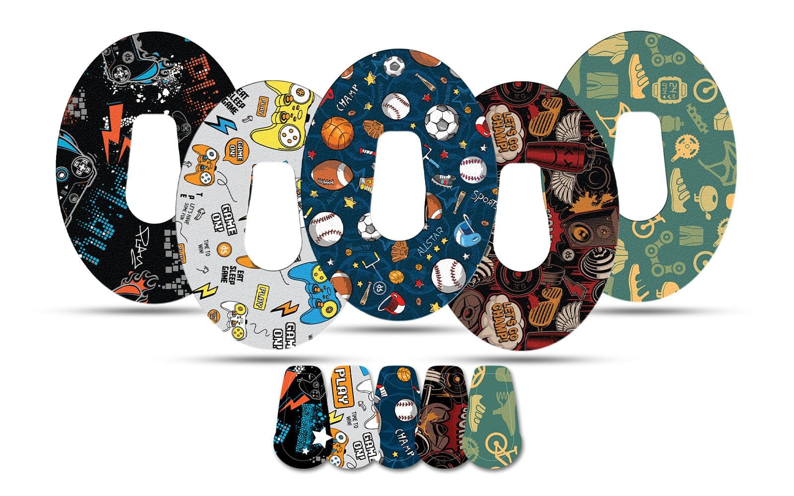 Global Sports- dexcom g6 Adhesive Patches, Watertight,Dexcom G6 Transmitter Stickers, Peel Resistant, Hypoallergenic, cgm Sensor Patches Stickers Pack of 5 (G6 Regular)