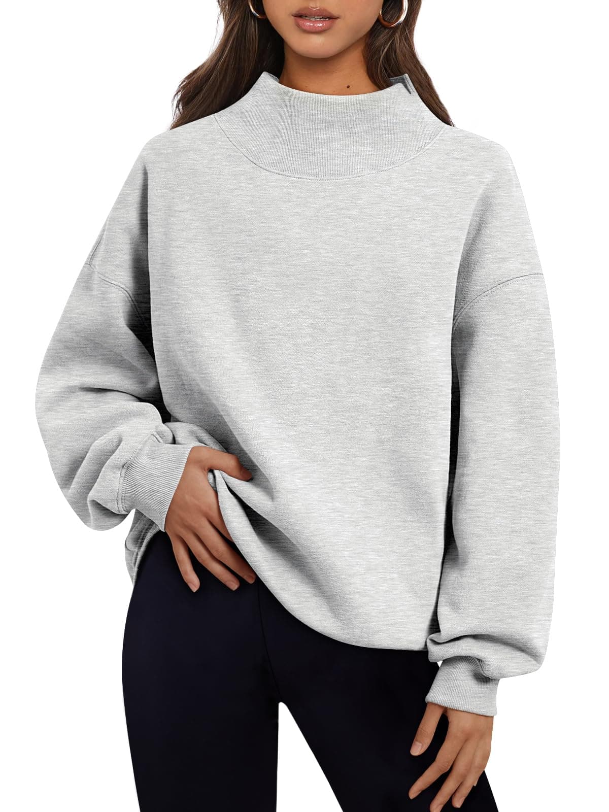 Womens Oversized Sweatshirts Turtleneck Pullover Long Sleeve Hoodies Tops Fall Fashion Outfits 2026 Clothes