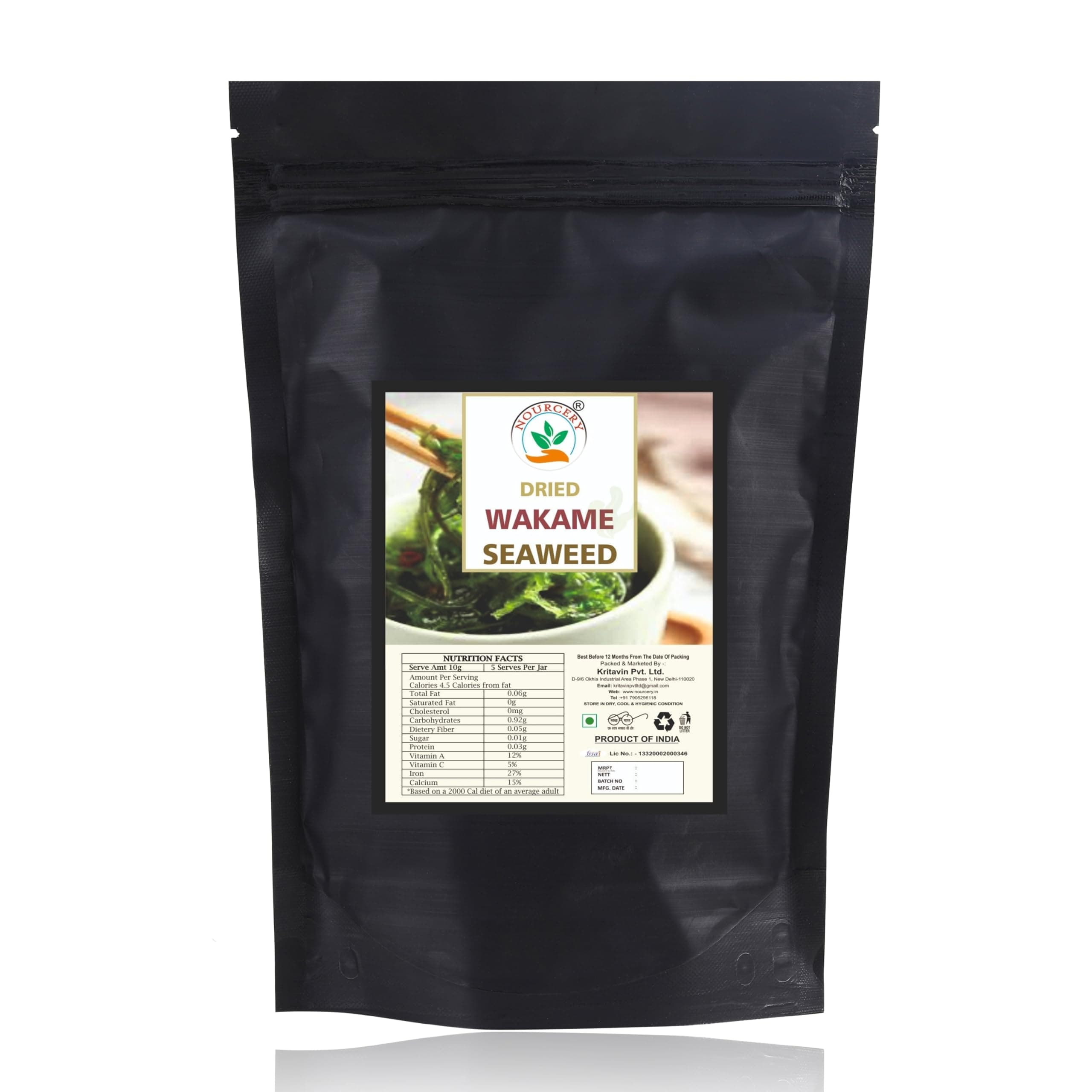 Nourcery Dried Wakame Seaweed, 50Gm (Sea Mustard)