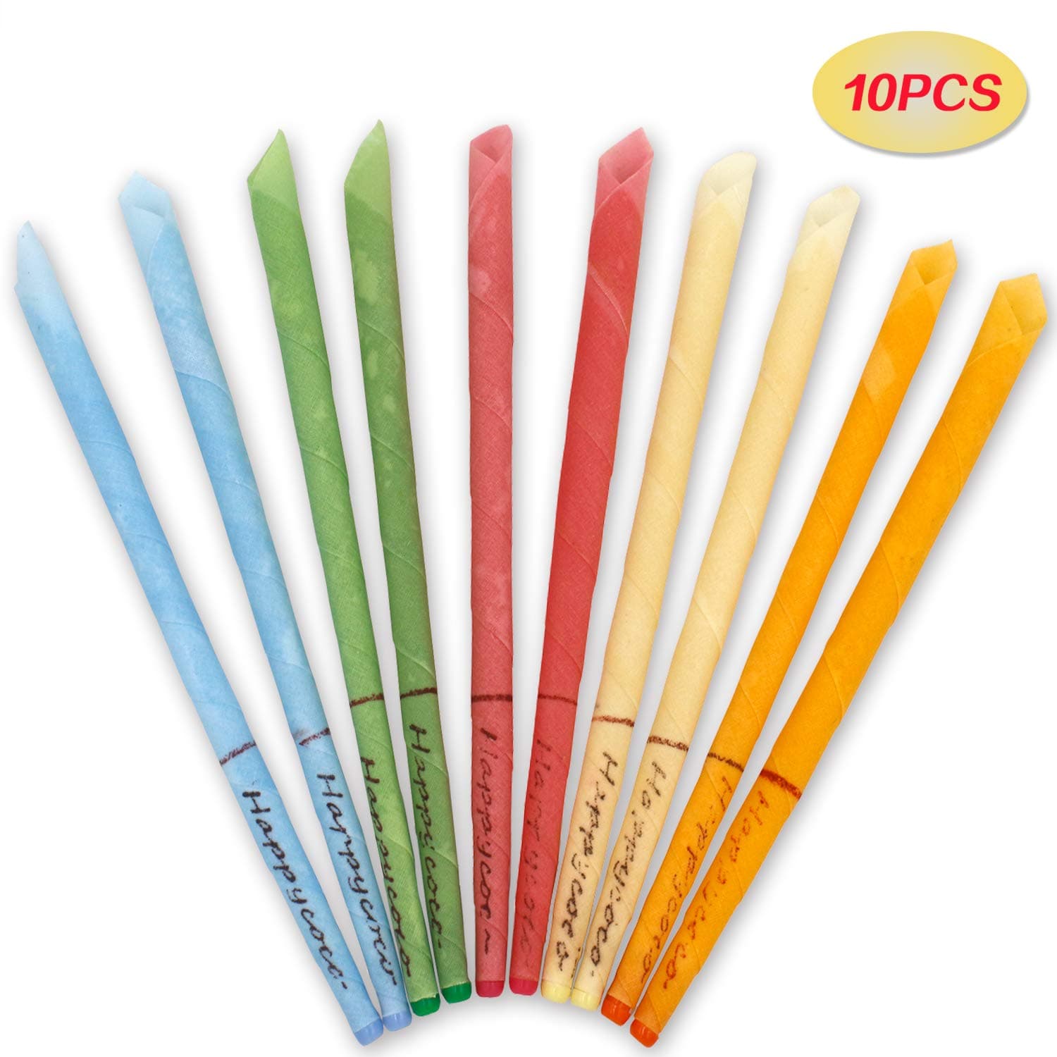 All Natural Ear Candles, Premium Ear Wax Removal Candling Cones Kit for Ear Candling & Aromatherapy- 10 Pcs with 5 Protective Discs