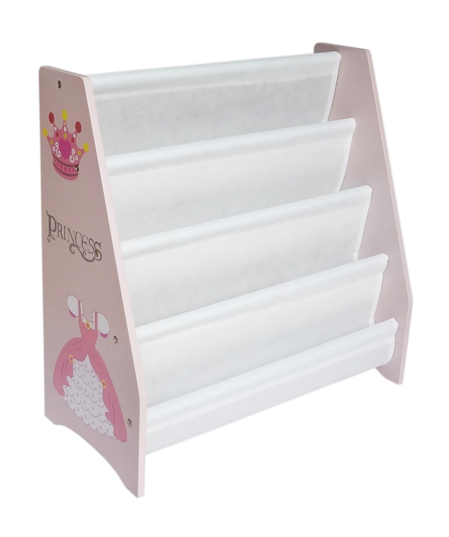 Bebe Style Children's Princess Wooden Storage Rack Sling Bookcase