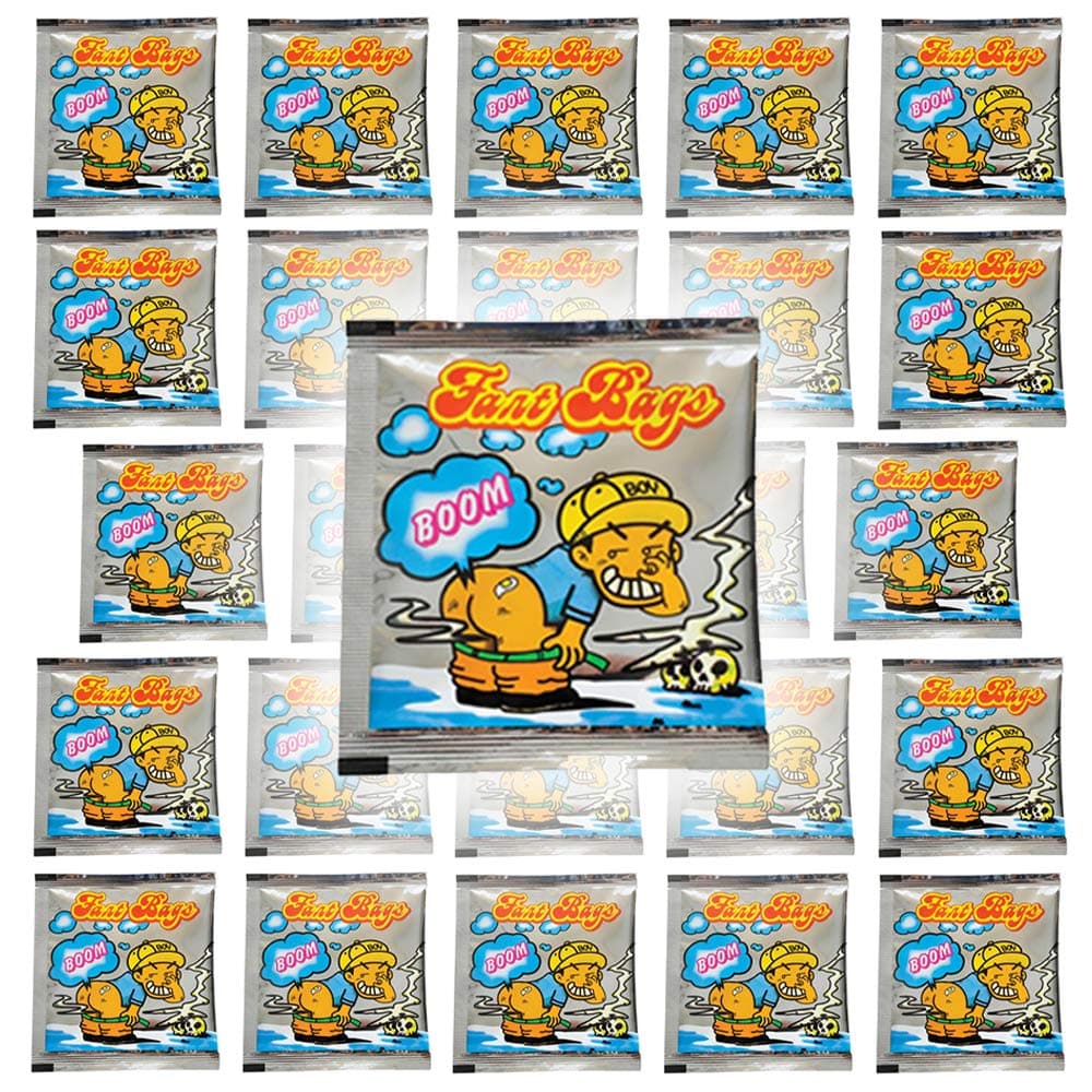 Fart Bag- 24-Pack Fart Bomb Bags Prank Joke Stinky Smelly Gas Odor Novelty Toys, Party Favors 24-Pack Fart Bomb Bags Smelly Nasty Stinky Gas Odor Stink Bombs Prank Joke Gag Gift