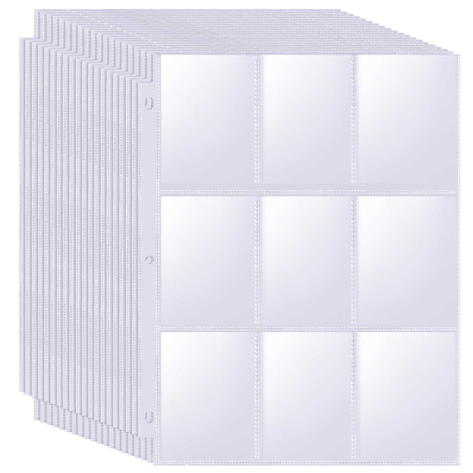 MaxGear9-Pocket Baseball Cards Sleeves, Double-Sided Trading Card Pages for 3 Ring Binder, 540-Pockets Page Protectors for Sports & Game Cards, Coupons, 30 Pack