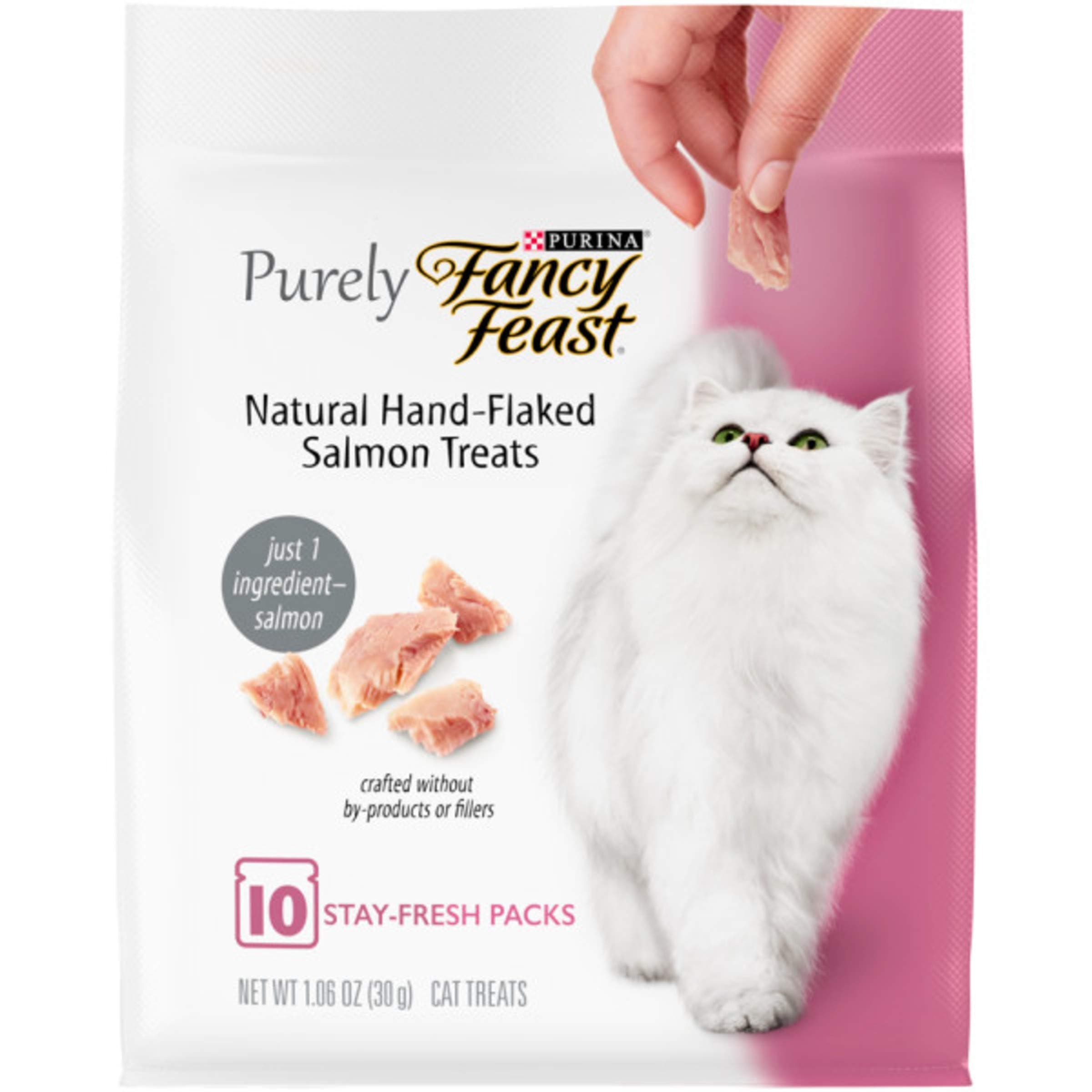 Purina Fancy Feast Purely Natural Hand-Flaked Salmon Cat Treats, 30 gm