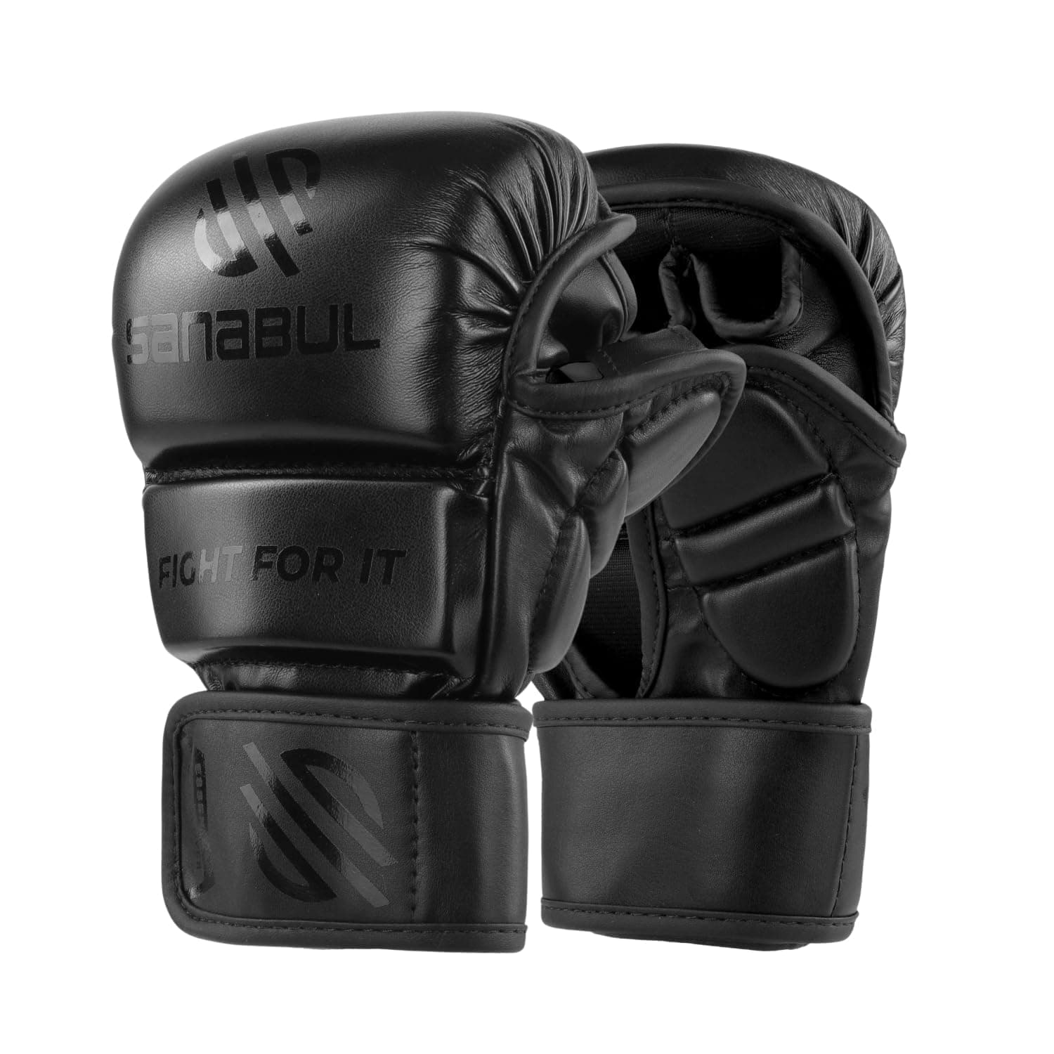 Sanabul Essential 7oz MMA Gloves for Men & Women, Hybrid MMA Martial Arts, Sparring Grappling Training, Padded Kick Boxing Gloves
