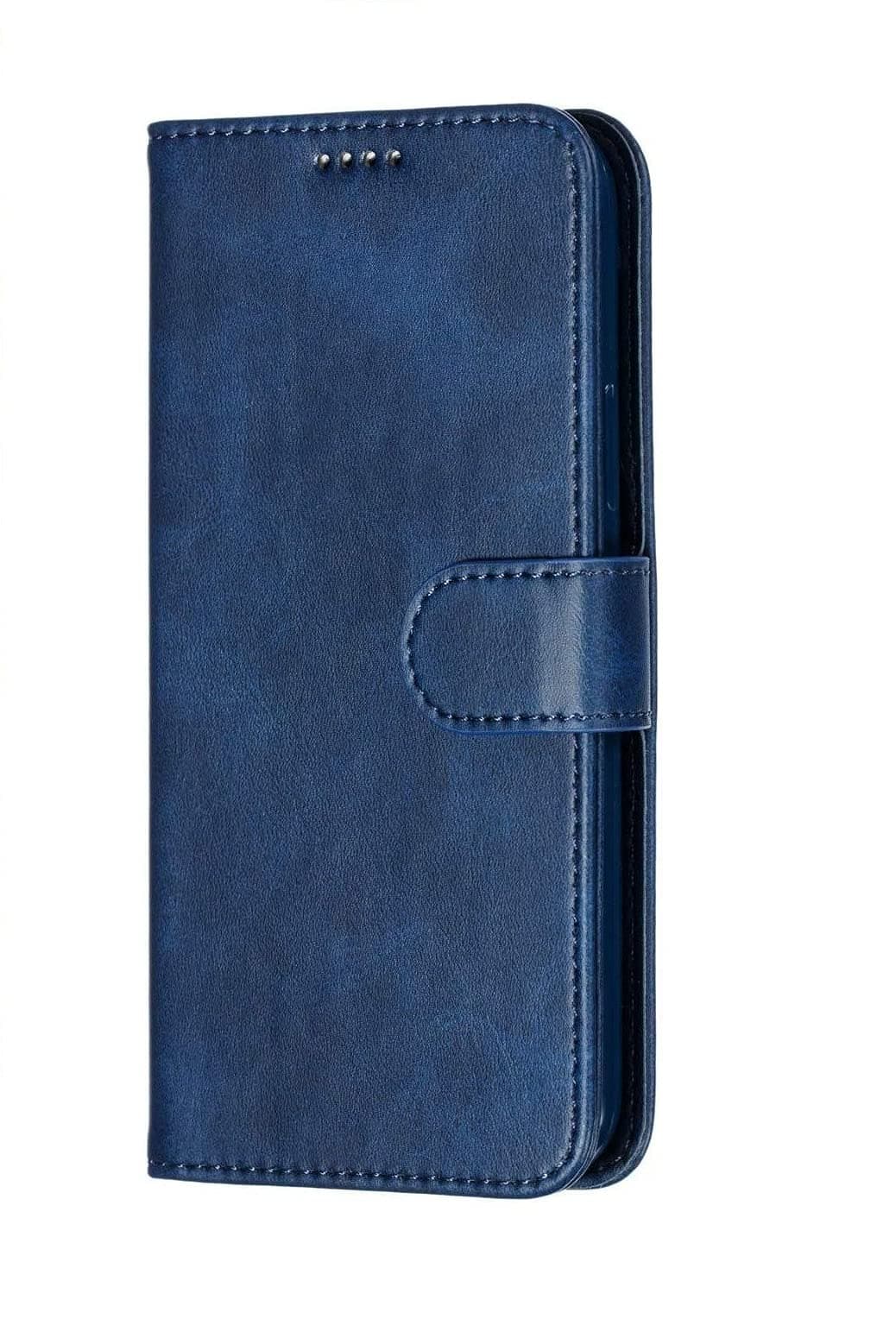 COVERNEW Vintage Leather Flip Cover for Samsung Galaxy A7 - SM-A750F - Attractive Blue