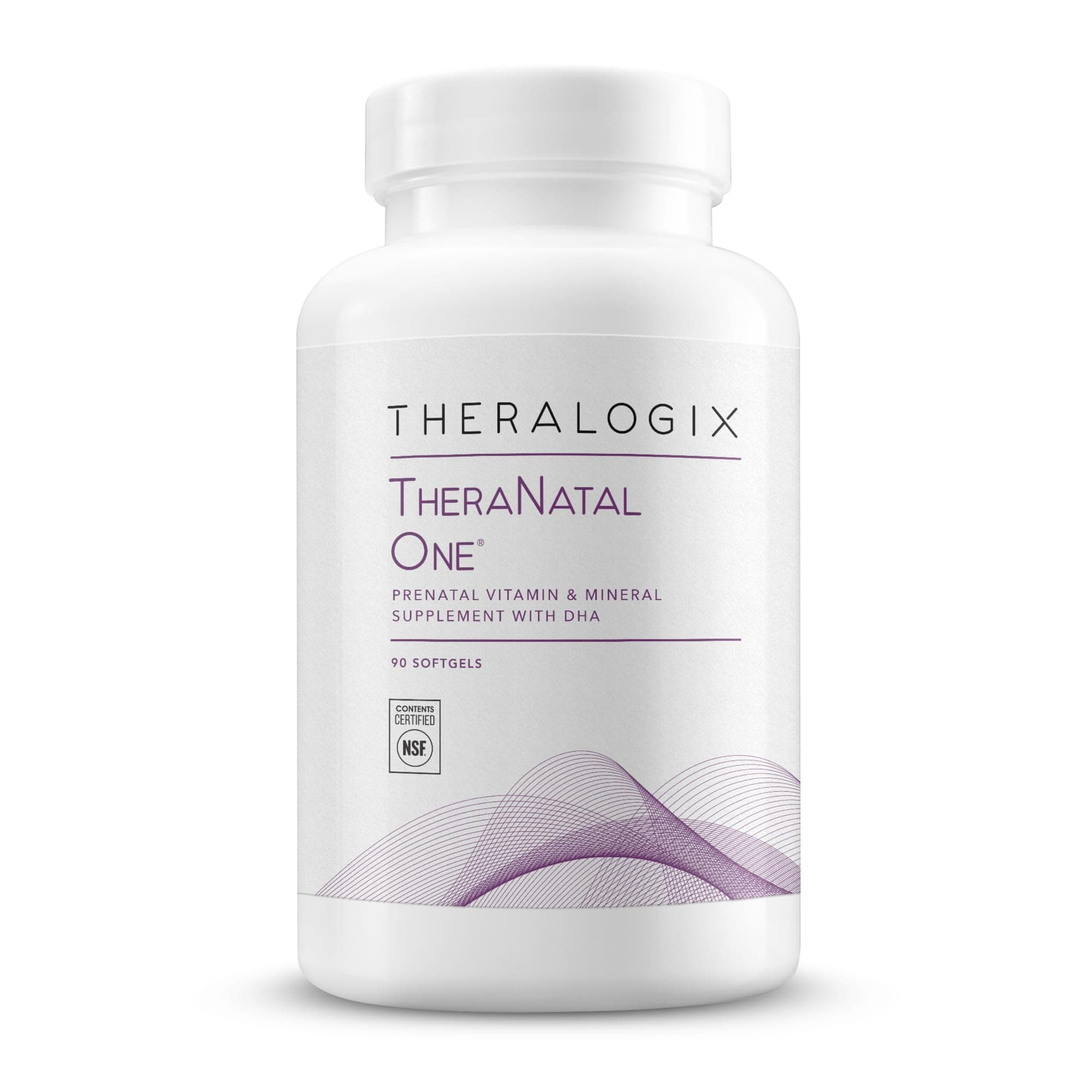 TheraNatal One Prenatal Vitamin - 90-Day Supply - Prenatal Multivitamin with DHA, Vitamin D3, Methylated Folate, Iron & More to Support a Healthy Pregnancy* - NSF Certified - 90 Softgels