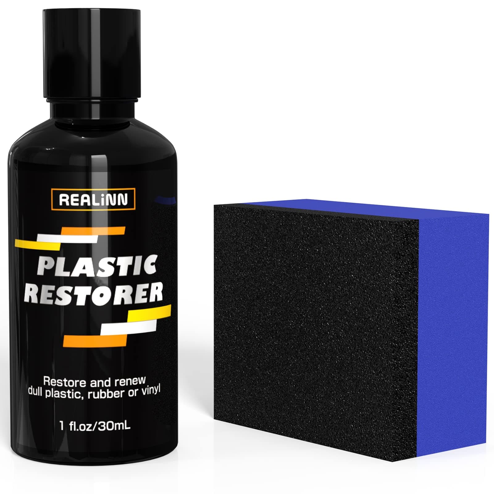REALINN Plastic Restorer - Cars Ceramic Coating Trim Restore, Shines & Protects Plastic, Vinyl & Rubber Surfaces