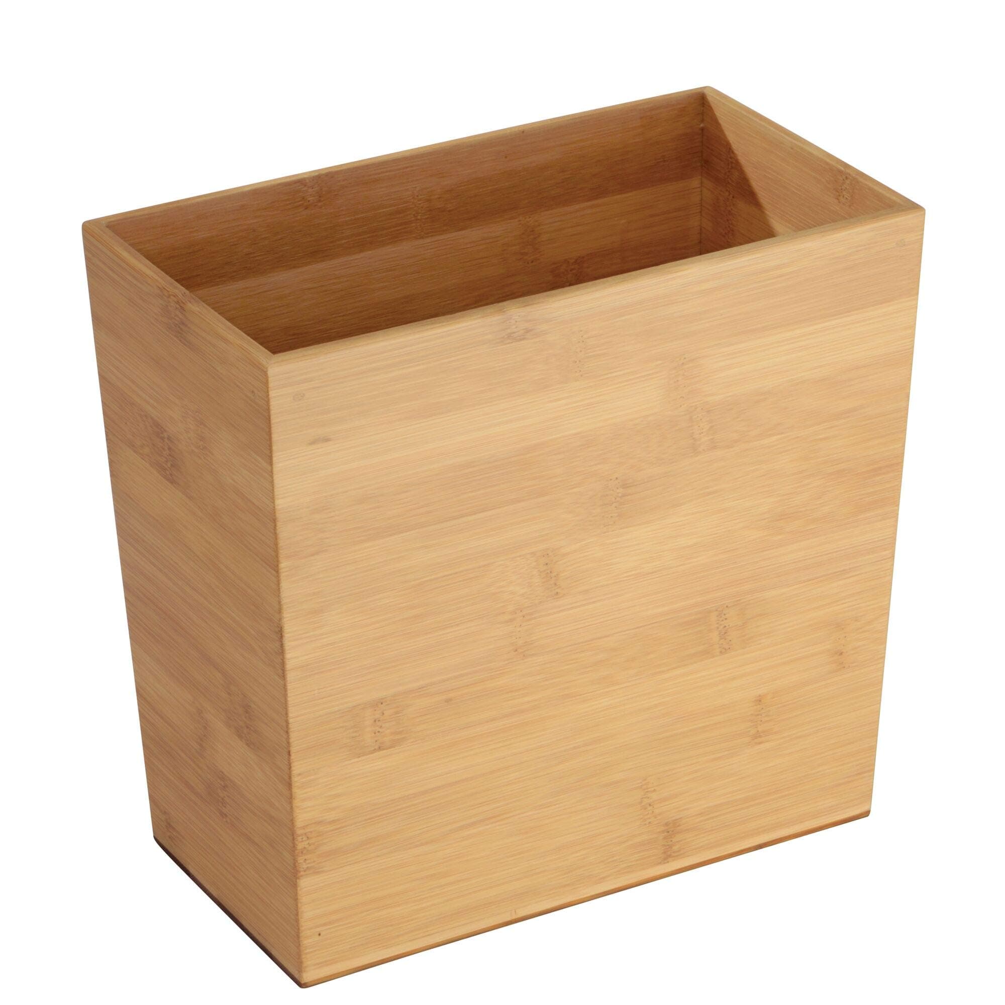 Idesign Formbu Rectangular Rubbish Bin, Bamboo
