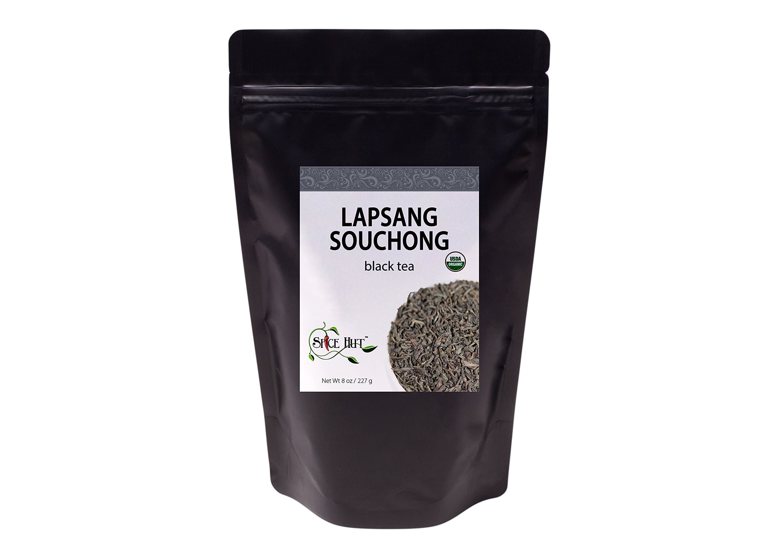 Organic Lapsang Souchong Tea, Loose Leaf Smoked Black Tea, Caffeine, Smoky Lapsang, Culinary Grade Smoked Tea for Cooking | 8oz Bulk Tea, 80-100 Cups | The Spice Hut, First Sip of Tea