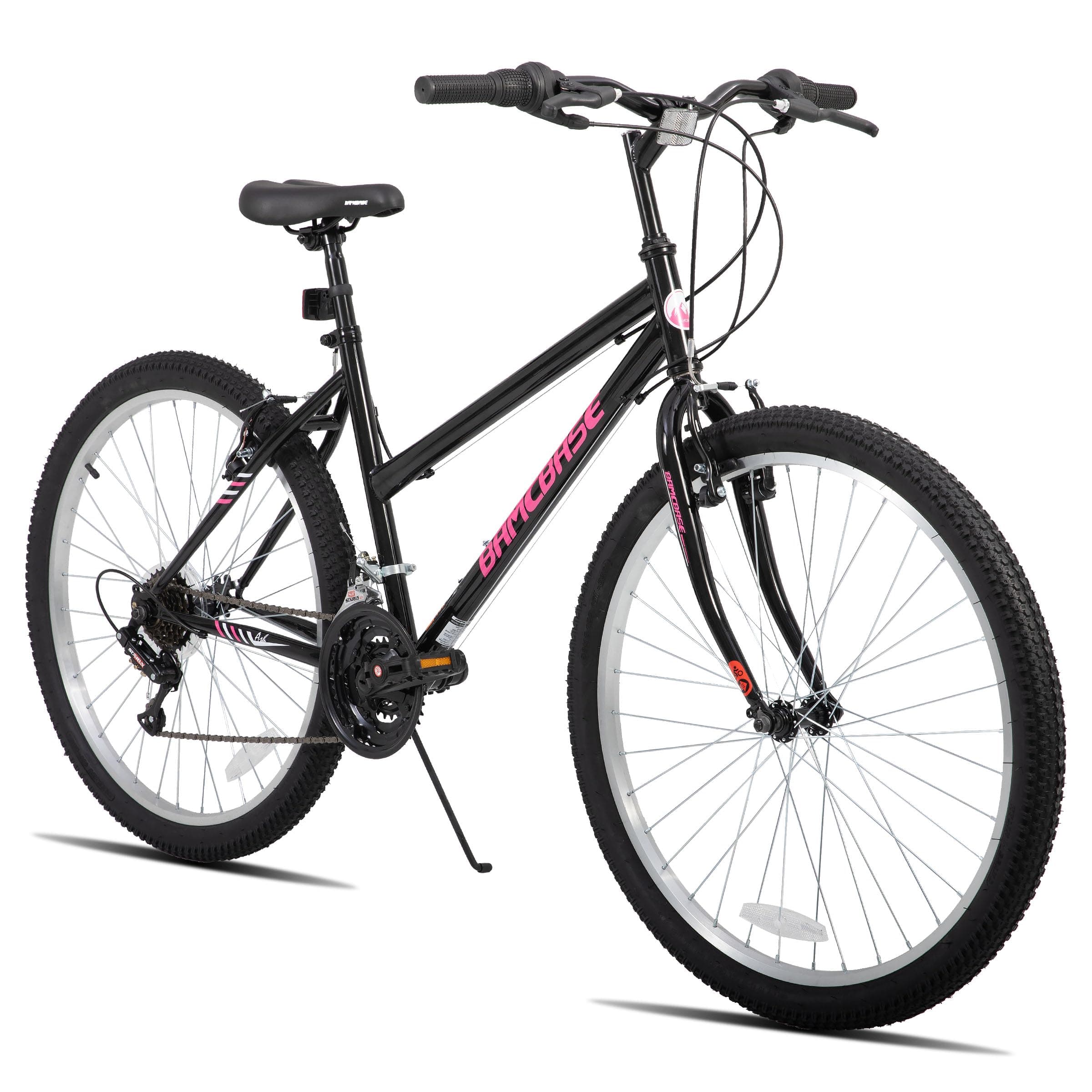 - HILAND Bamcbase Womens Mountain Bike, 24 26 Inch 18 Speeds Hybrid Commuter Bicycle for Adults, Sport Hardtail Trail MTB